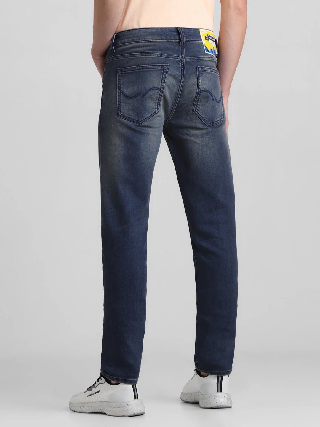 Dark Blue Knitted Liam Super Skinny Jeans - Image 3