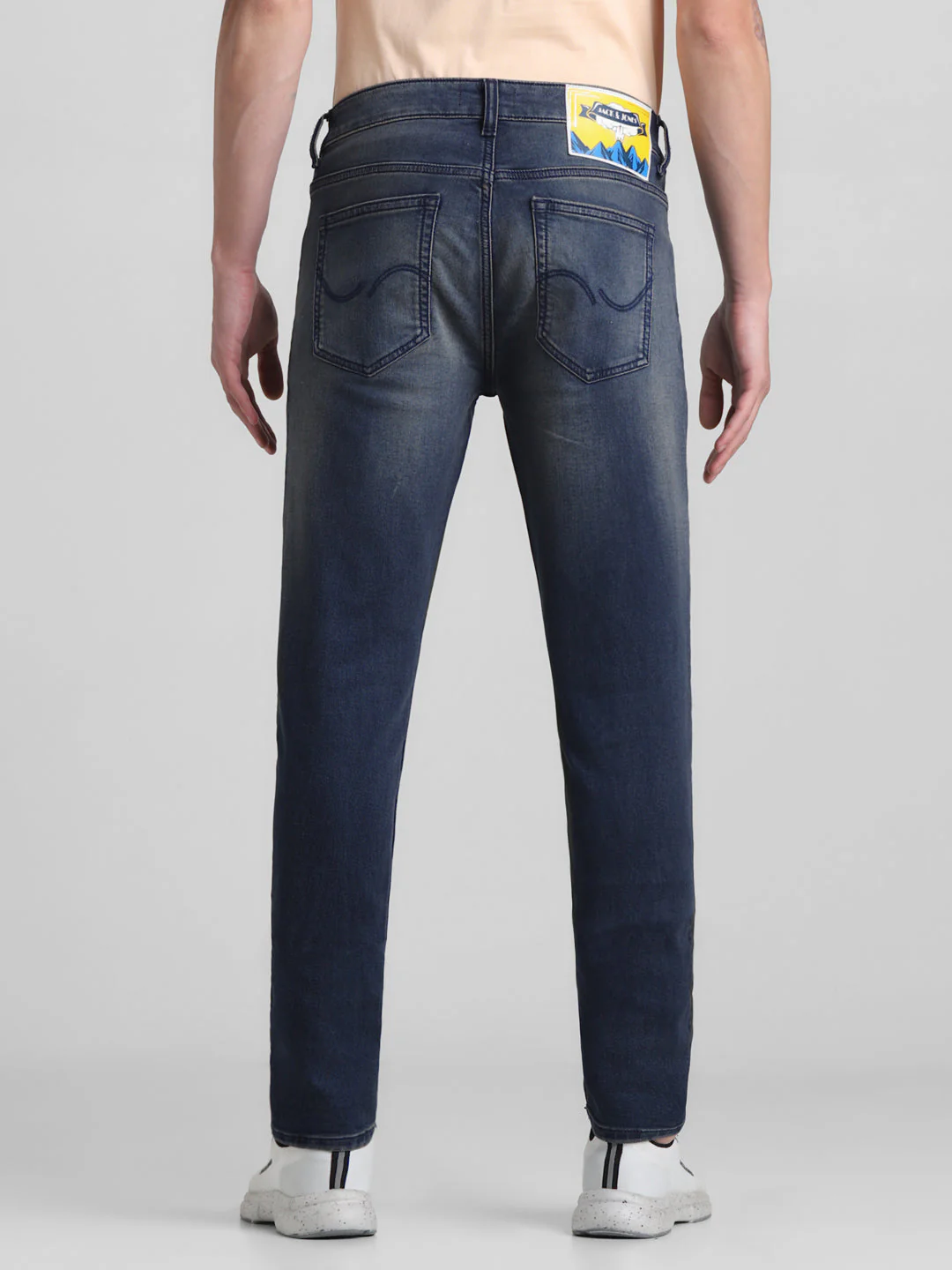 Dark Blue Knitted Liam Super Skinny Jeans - Image 8