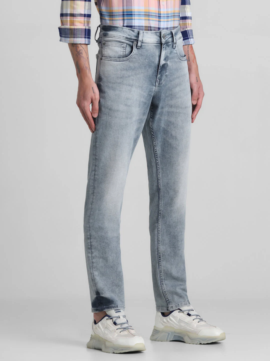 Grey 5 Pocket Glenn Slim Fit Jeans - Image 2