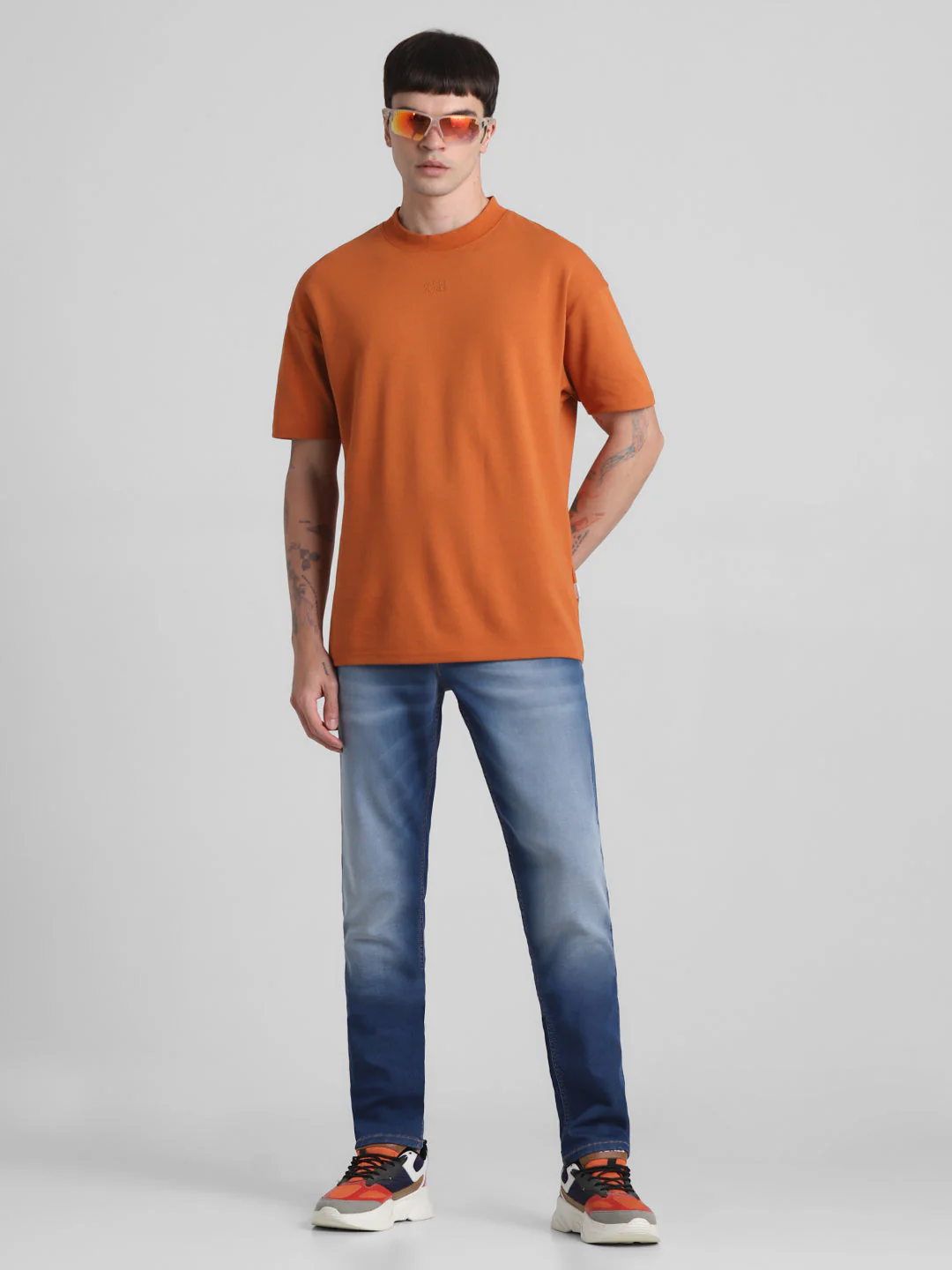 Blue Faded Knitted Glenn Slim Jeans - Image 5
