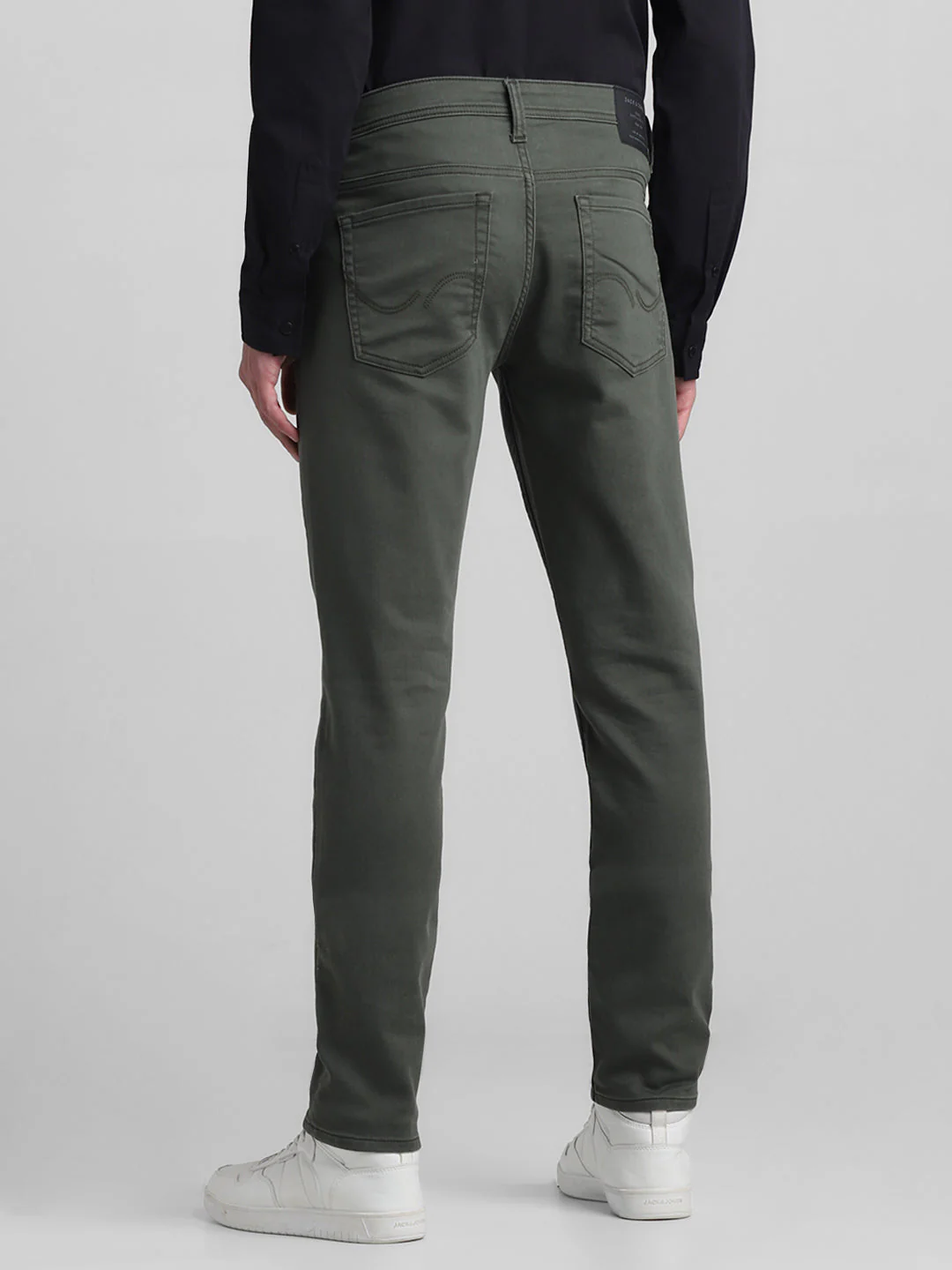 Olive Knitted Glenn Slim Fit Pants - Image 3