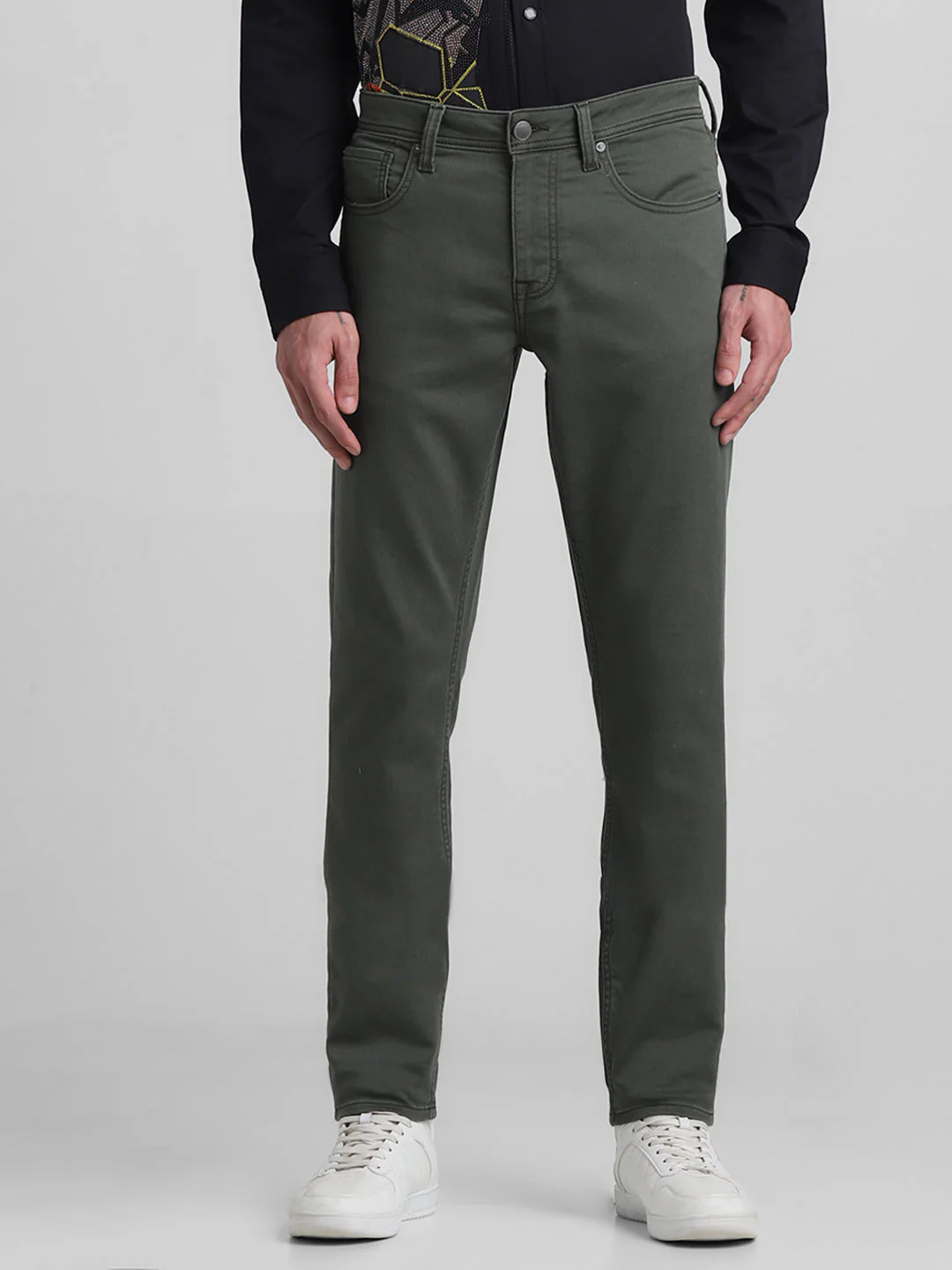 Olive Knitted Glenn Slim Fit Pants - Image 8