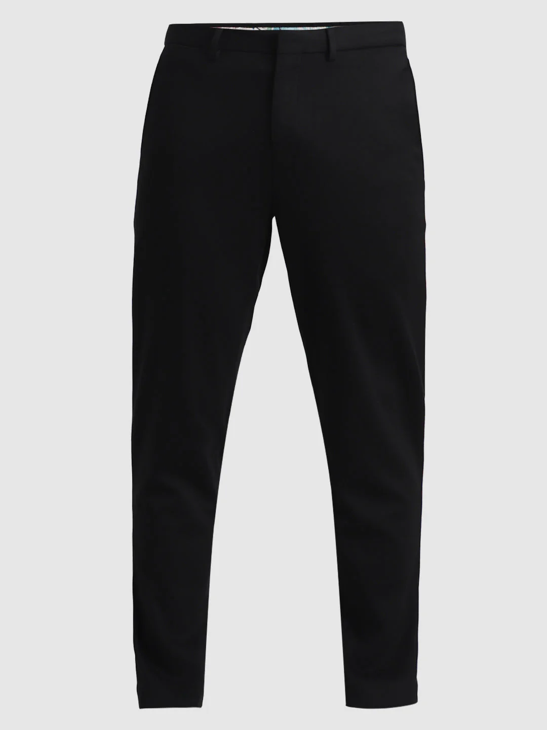 Black Knitted Slim Fit Trousers - Image 6