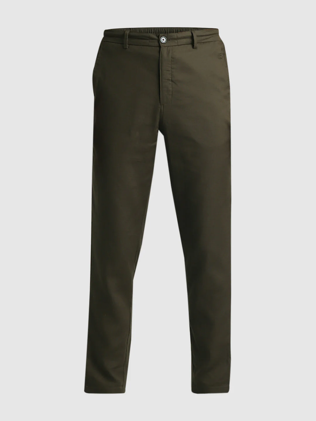 Olive Green Cotton Slim Fit Pants - Image 7