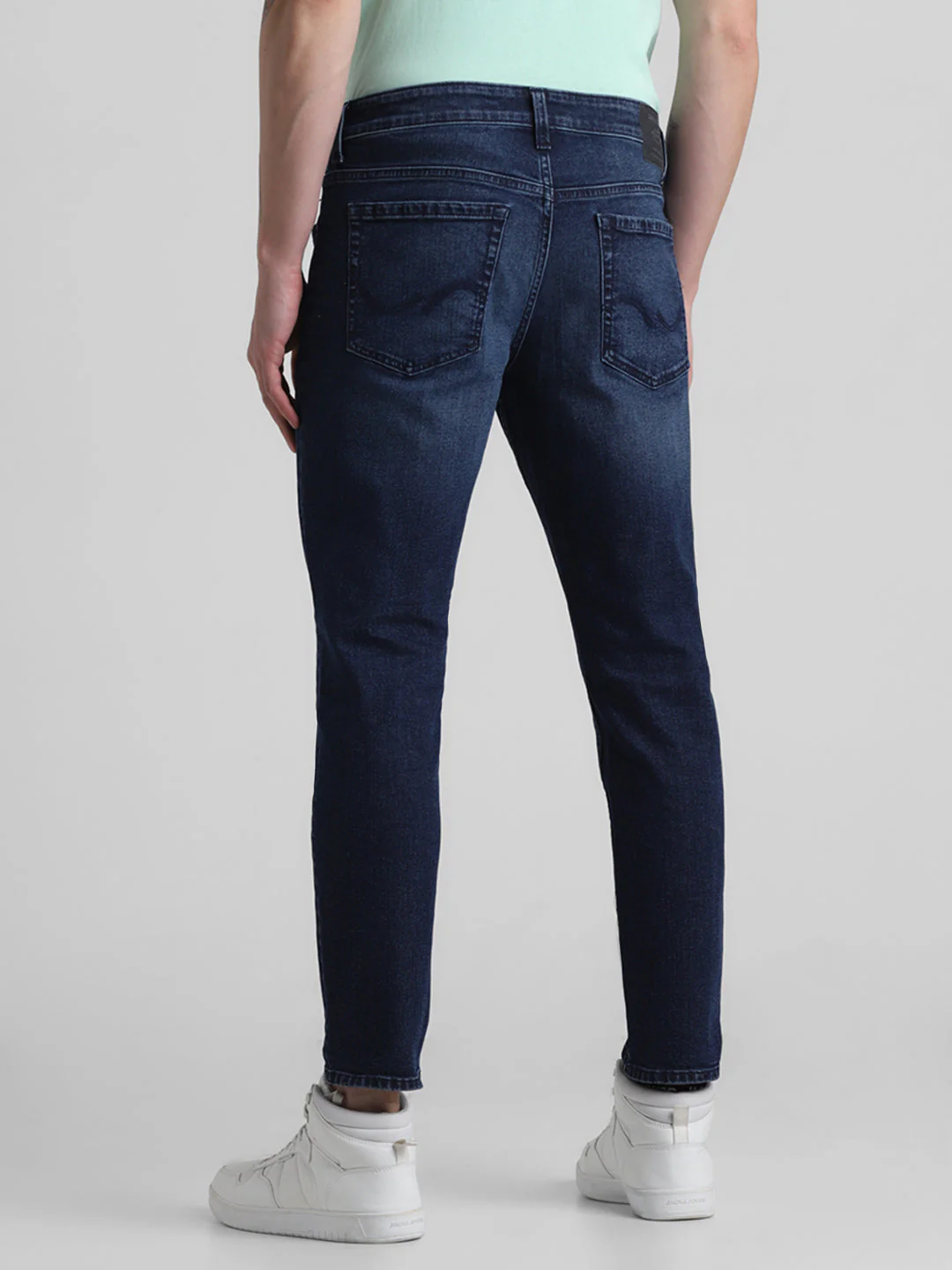 Dark Blue 5 Pocket Brak Cropped Jeans - Image 3