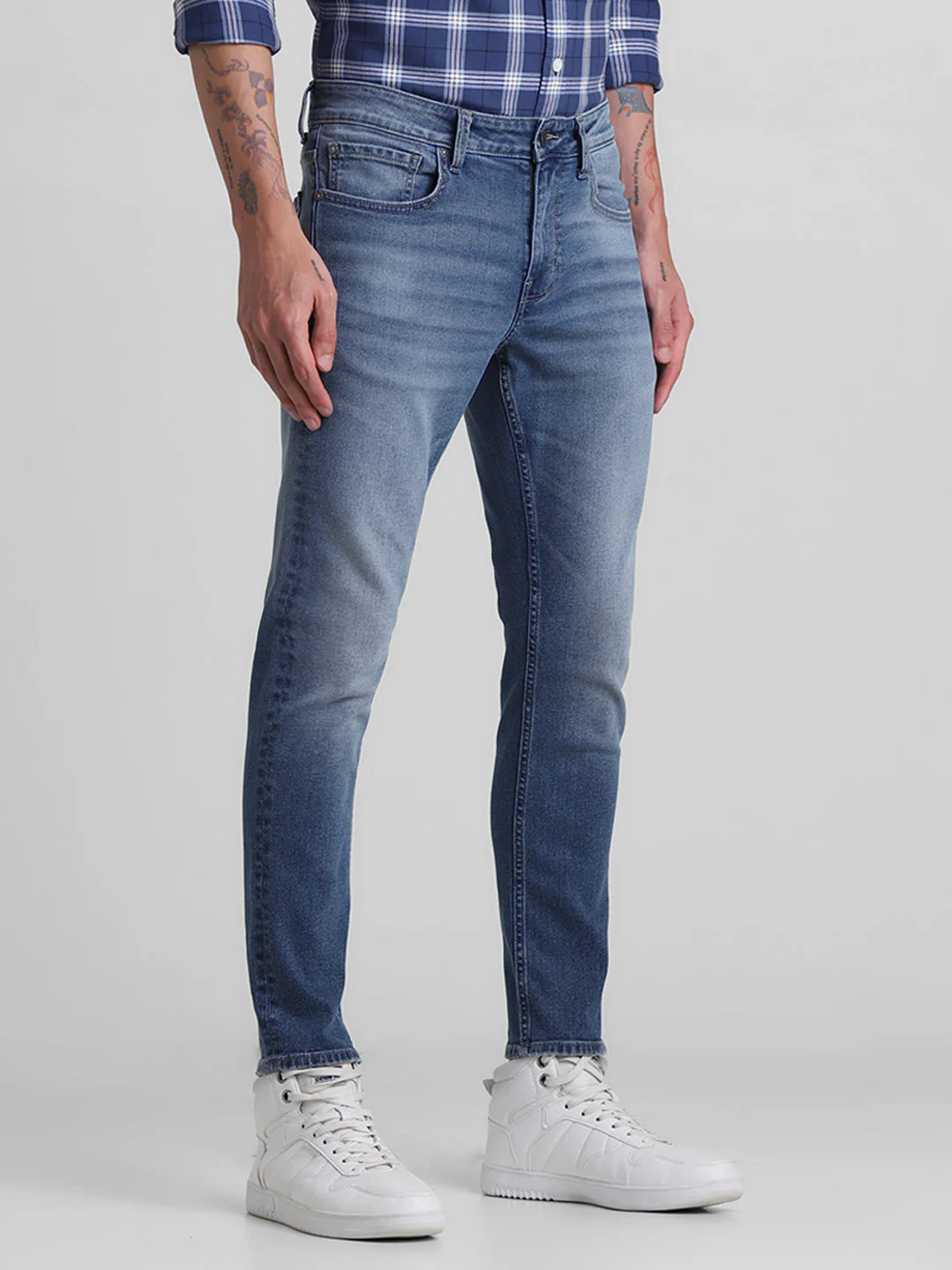 Light Blue 5 Pocket Brak Cropped Jeans - Image 2