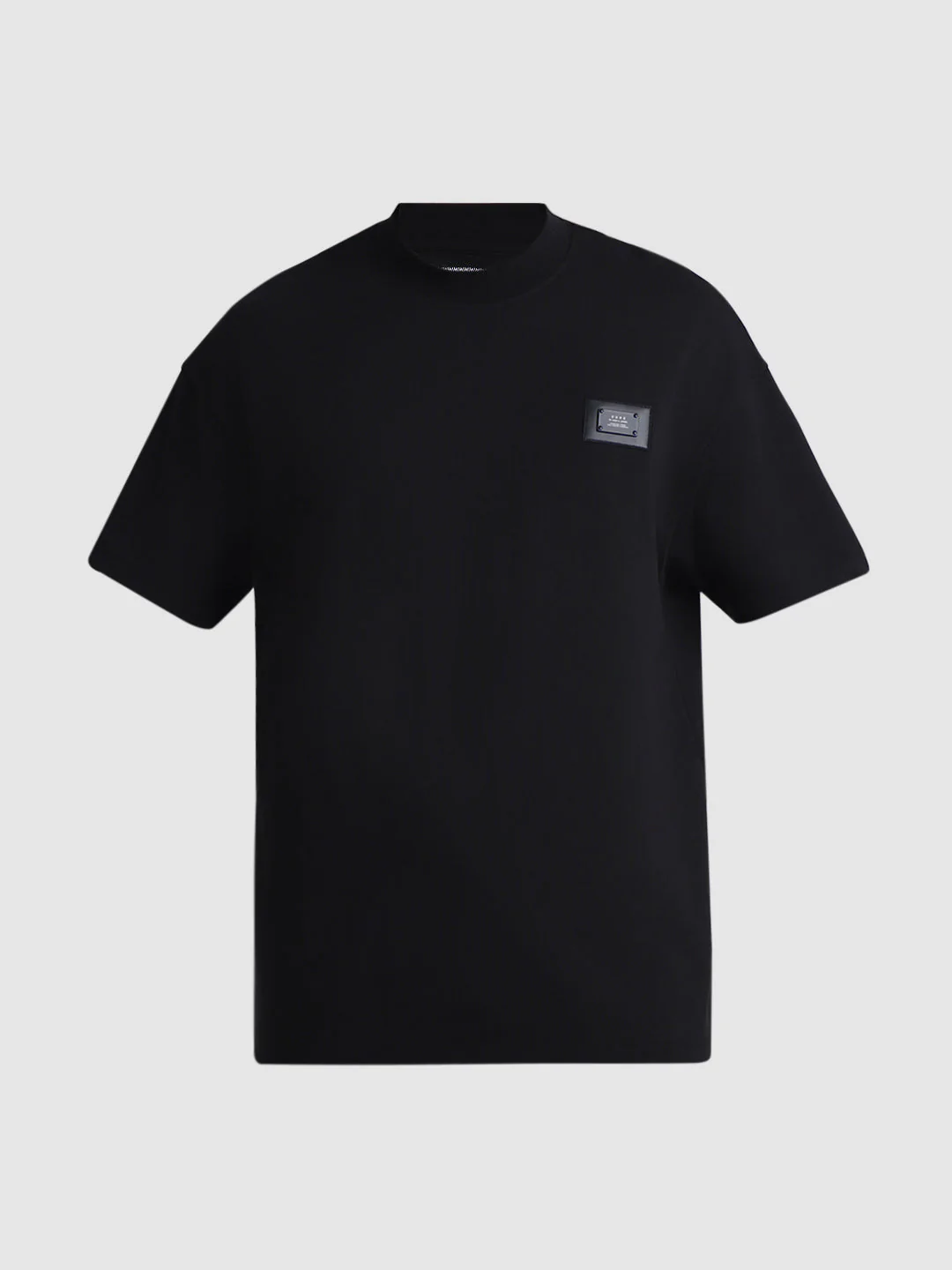 Black Boxy Fit Crew Neck T-shirt - Image 7
