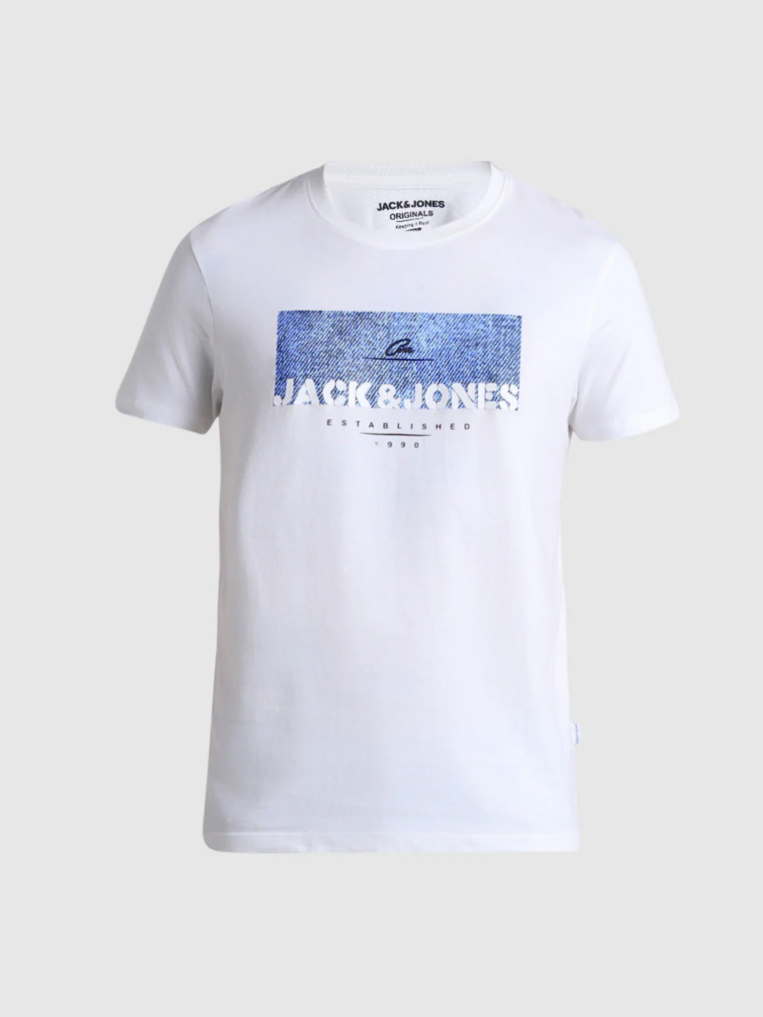 White Logo Print Cotton T-shirt - Image 7