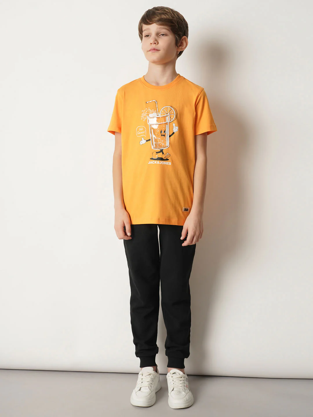 Boys Orange Graphic Print T-shirt - Image 5