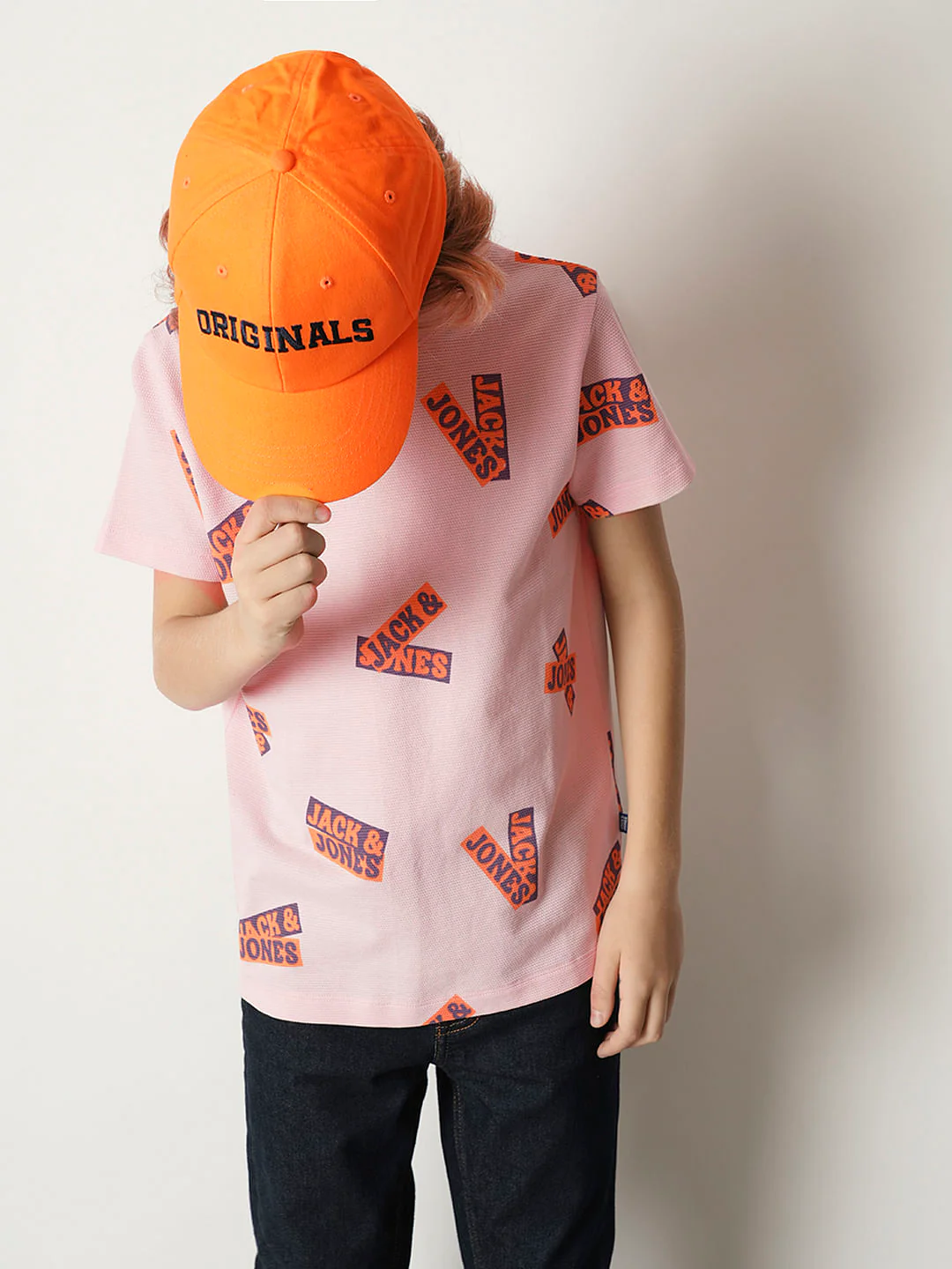 Boys Pink Logo Print T-shirt