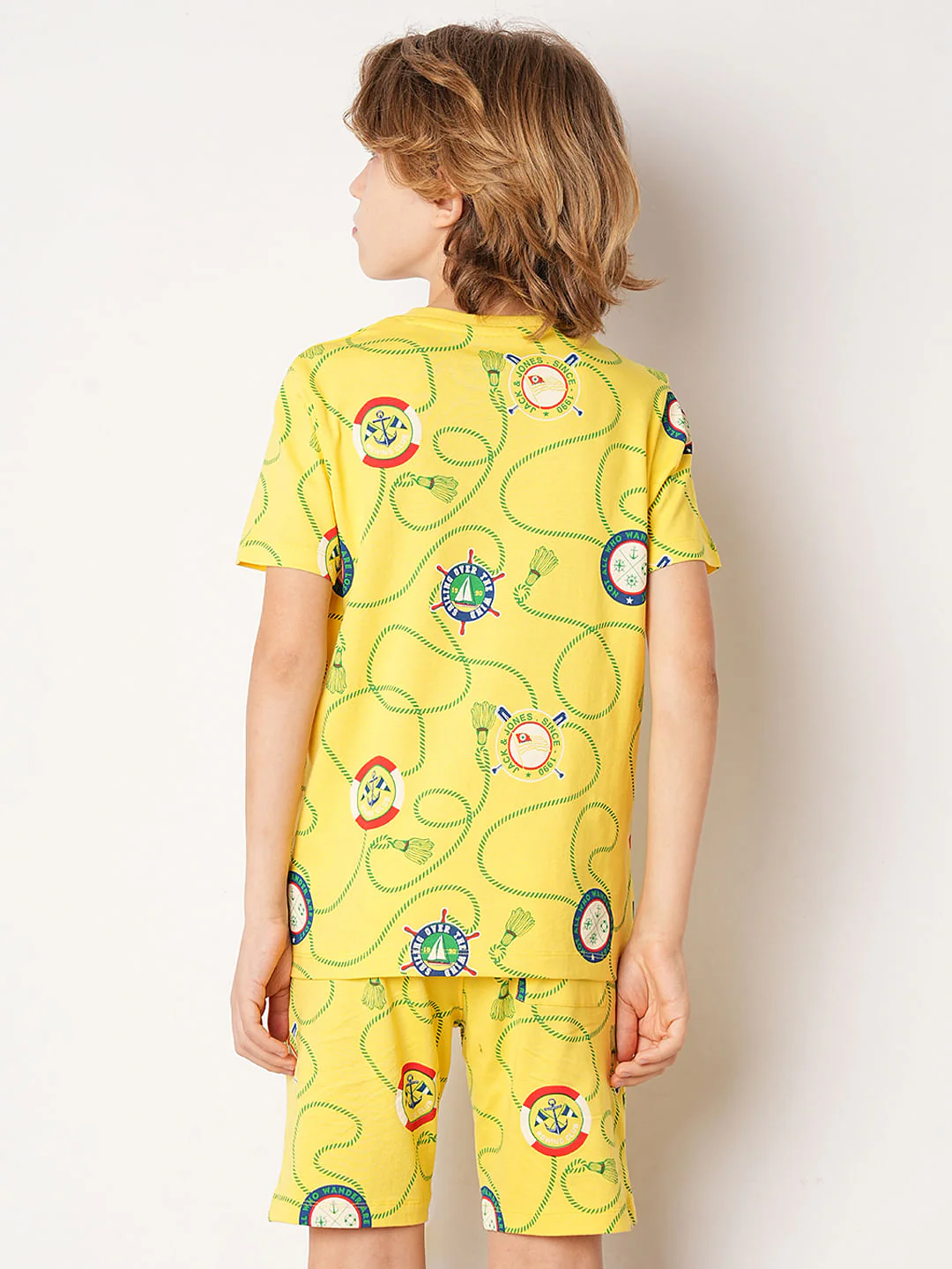 Yellow Badges Print Co-ord Set T-shirt - Image 4
