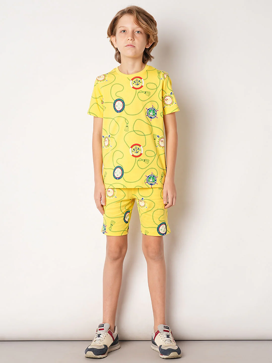 Yellow Badges Print Co-ord Set T-shirt - Image 5