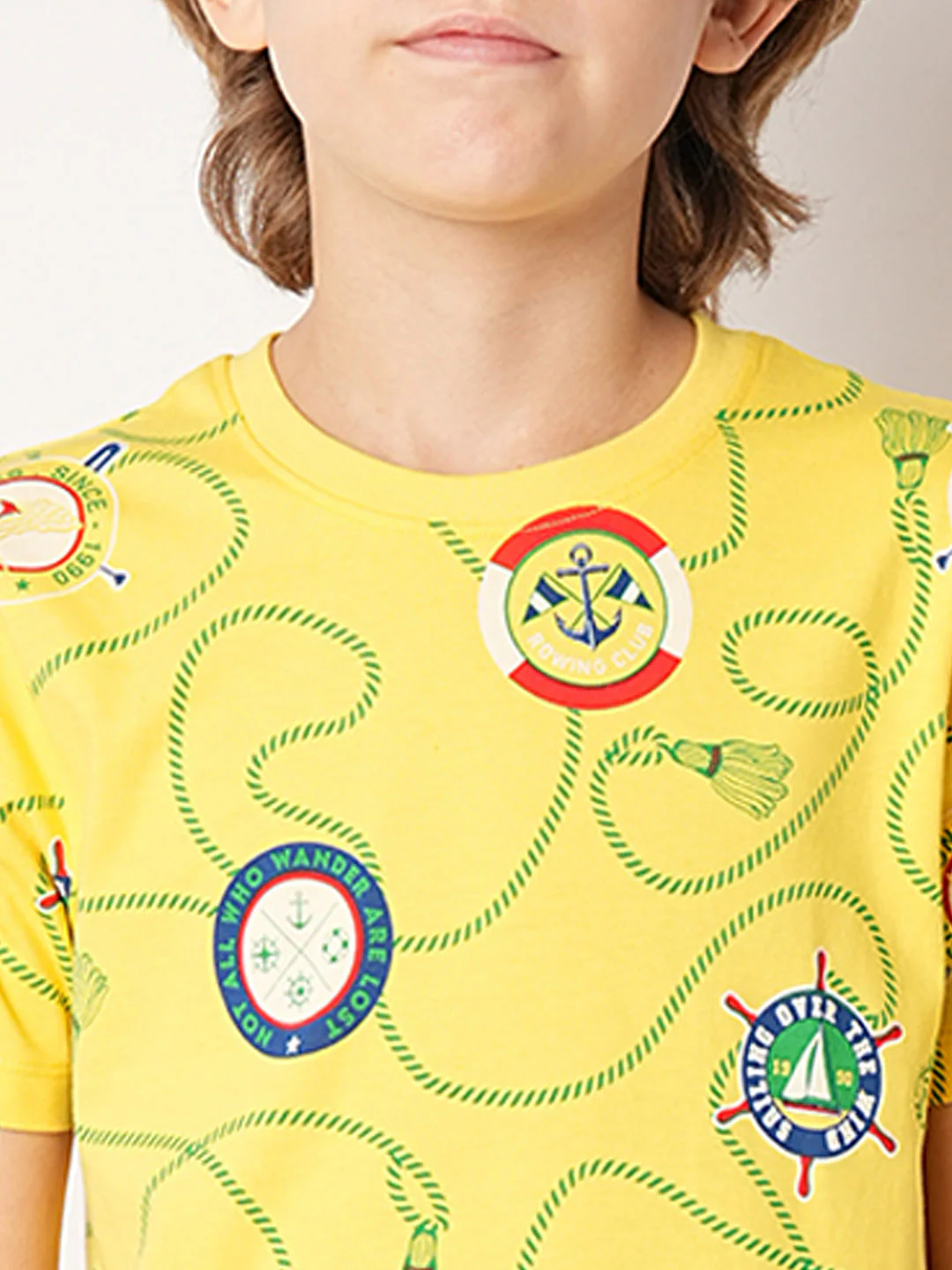 Yellow Badges Print Co-ord Set T-shirt - Image 6