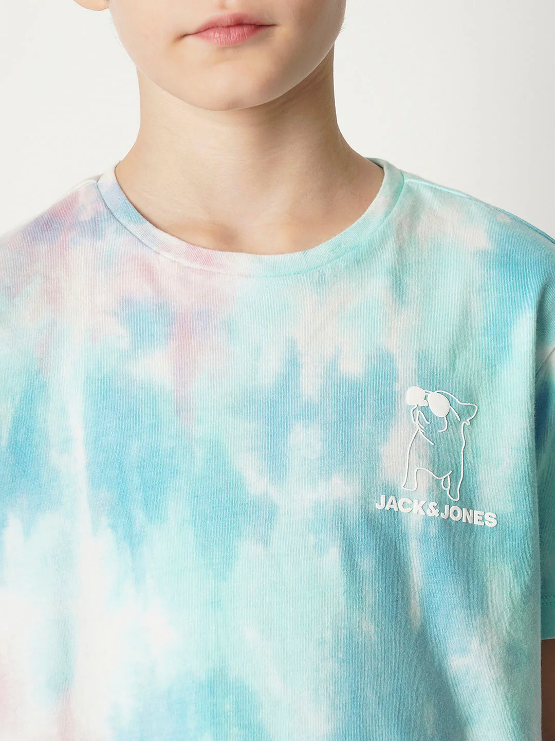 Boys Blue Tie & Dye Co-ord Set T-shirt - Image 6