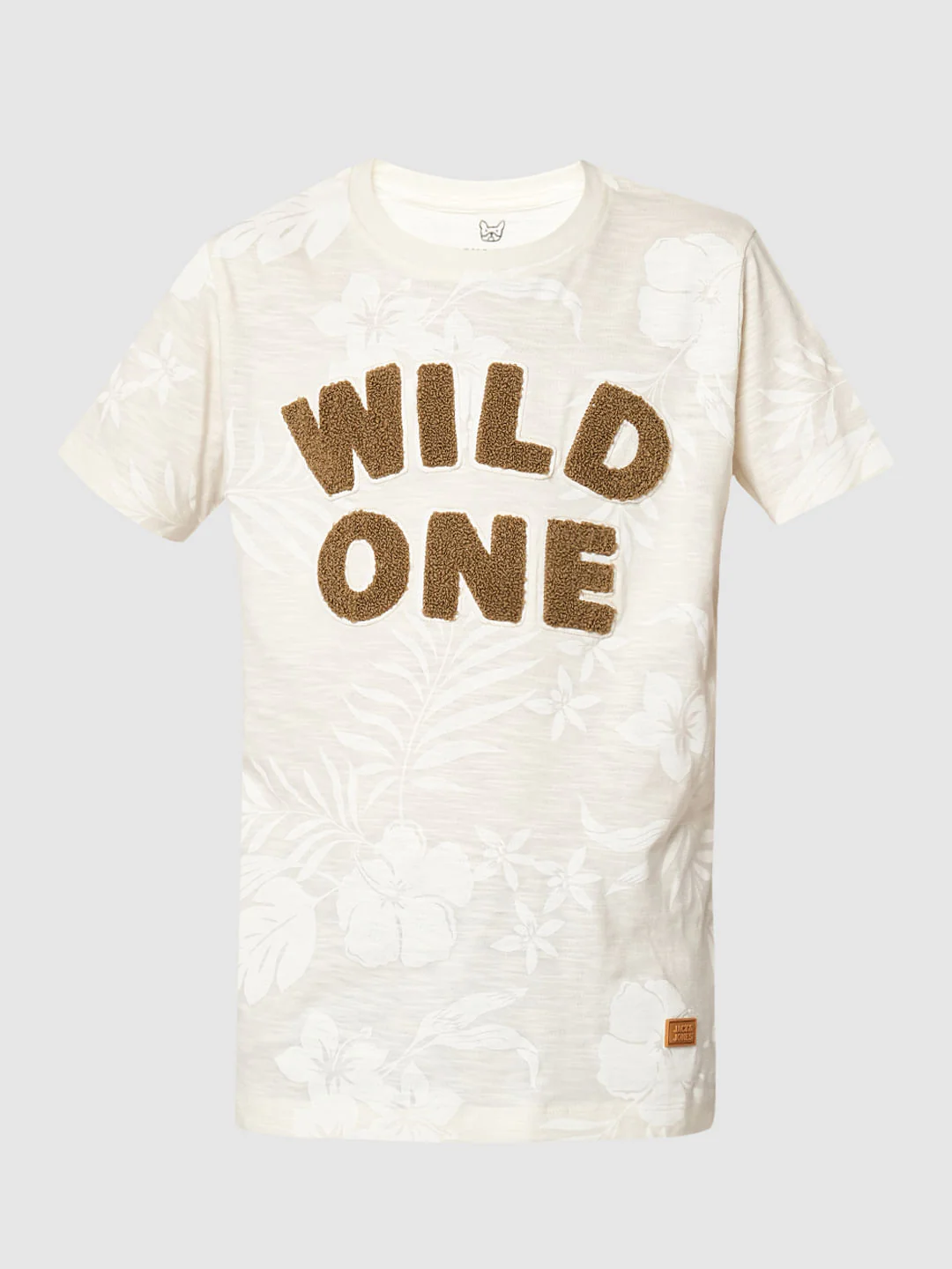 Boys Beige Printed Cotton T-shirt - Image 7
