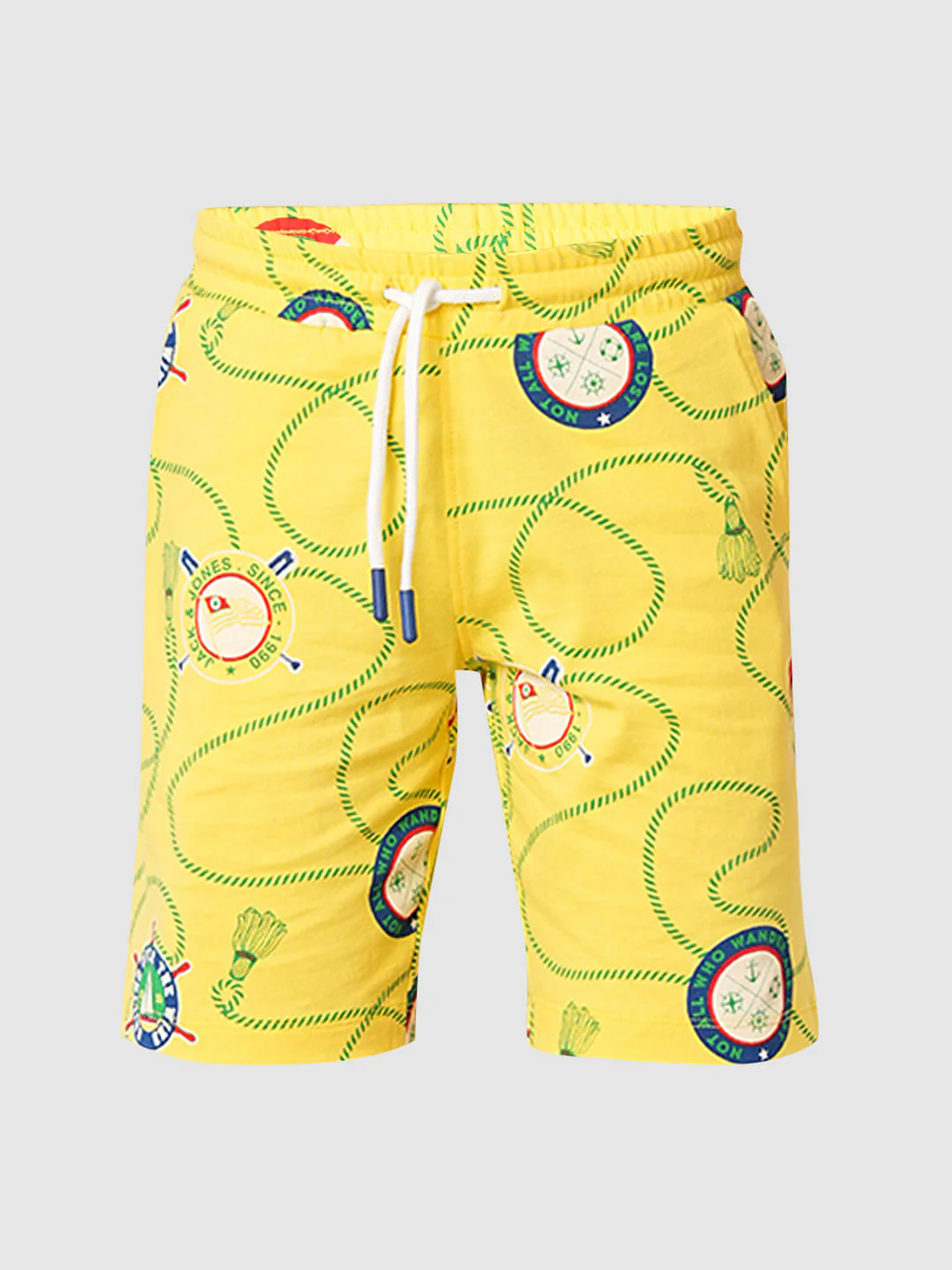 Yellow Badges Print Co-ord Set Shorts - Image 7