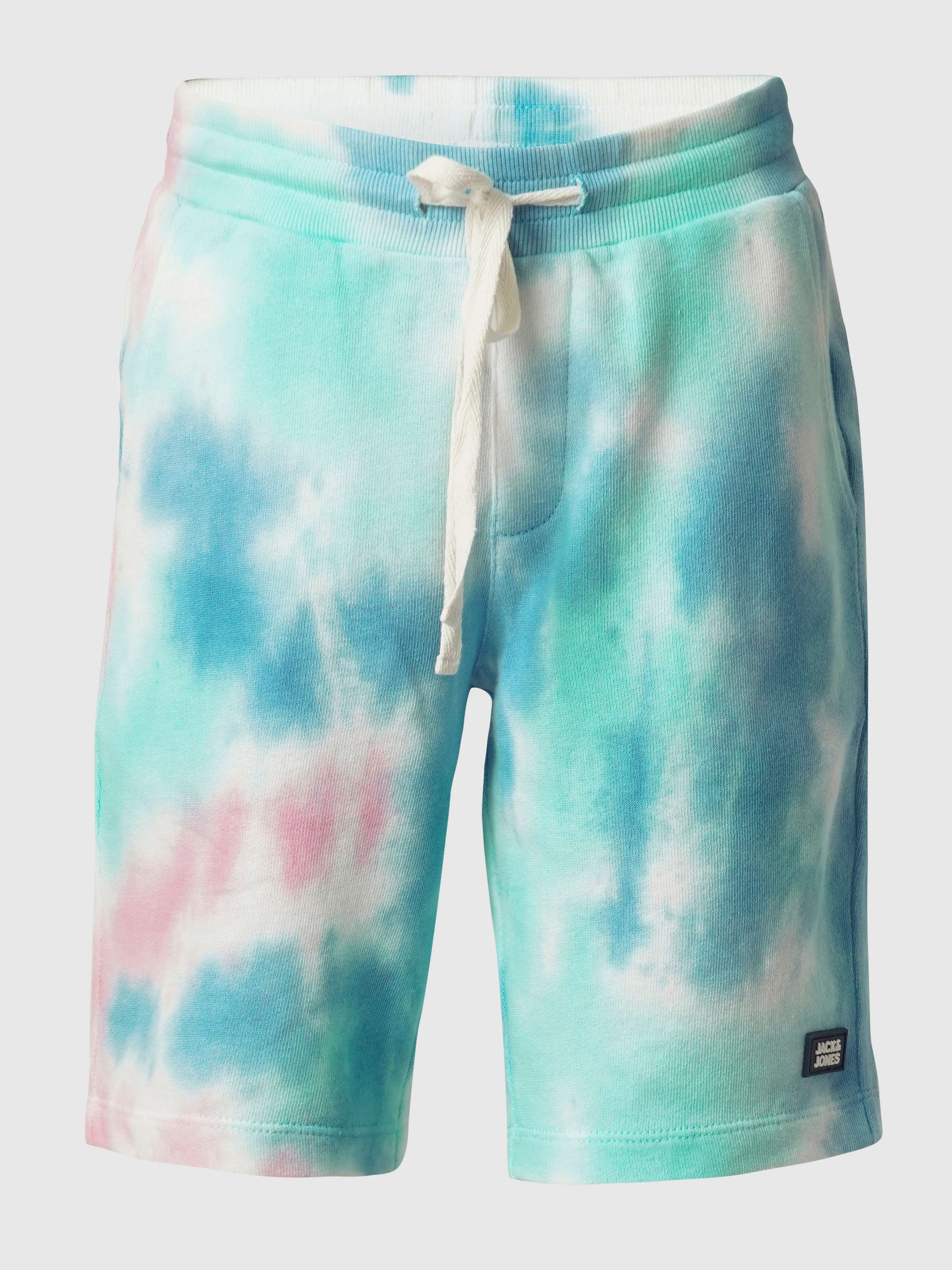 Boys Blue Tie & Dye Co-ord Set Shorts - Image 7