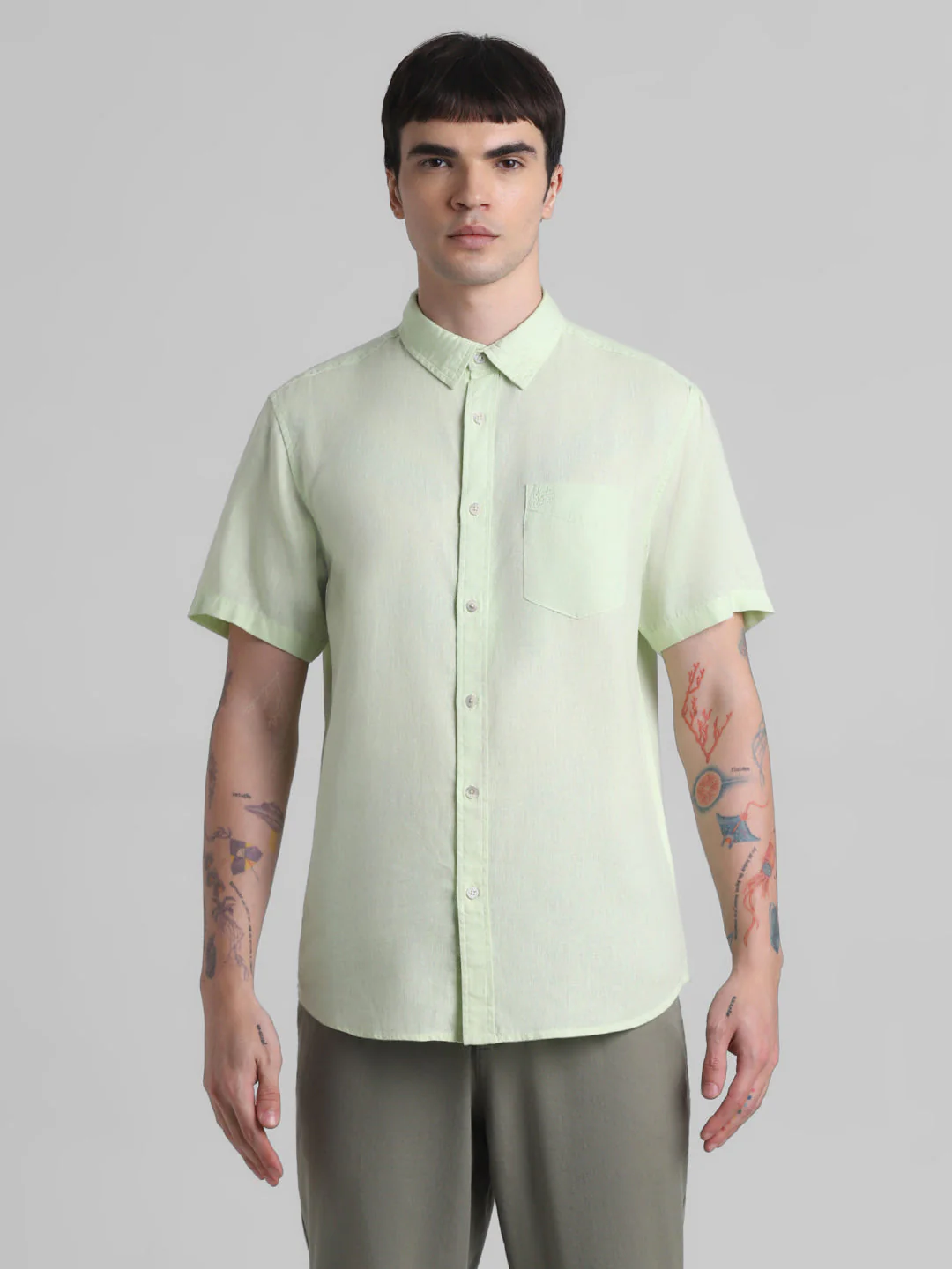 Mint Green Short Sleeve Shirt - Image 8