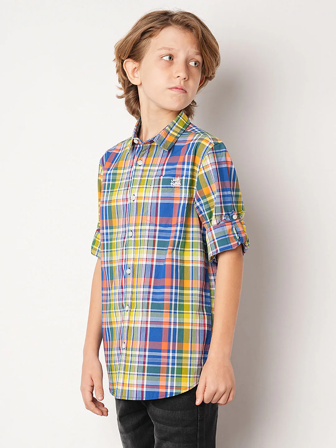 Blue Check Full Sleeves Shirt - Image 3