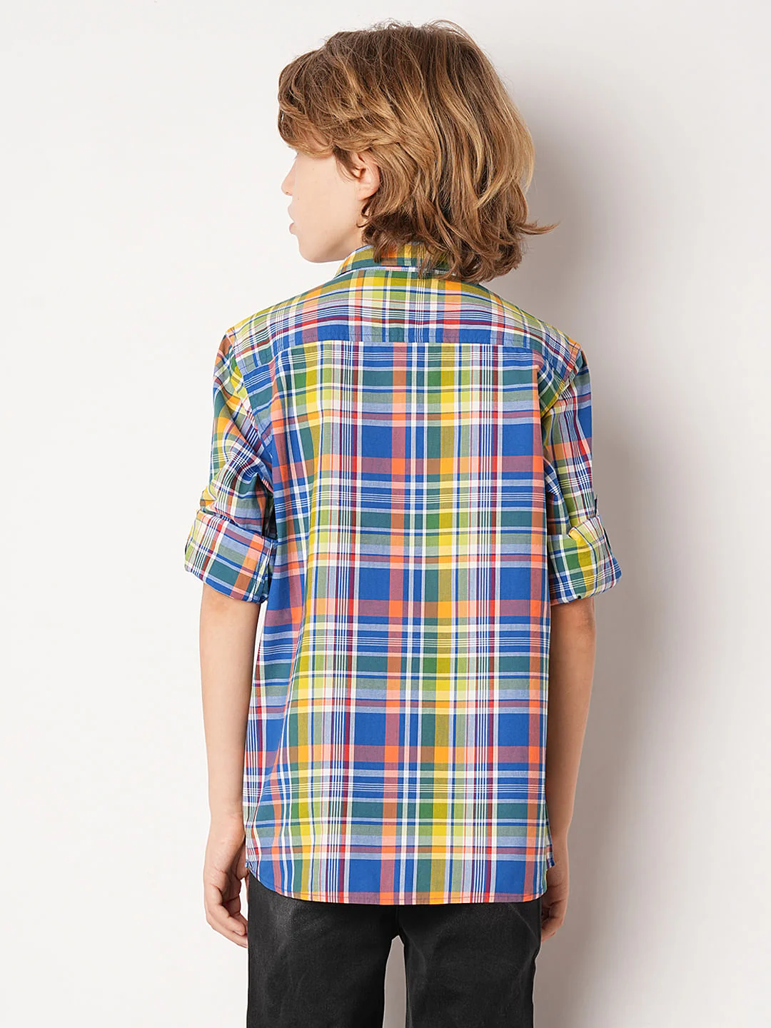 Blue Check Full Sleeves Shirt - Image 4