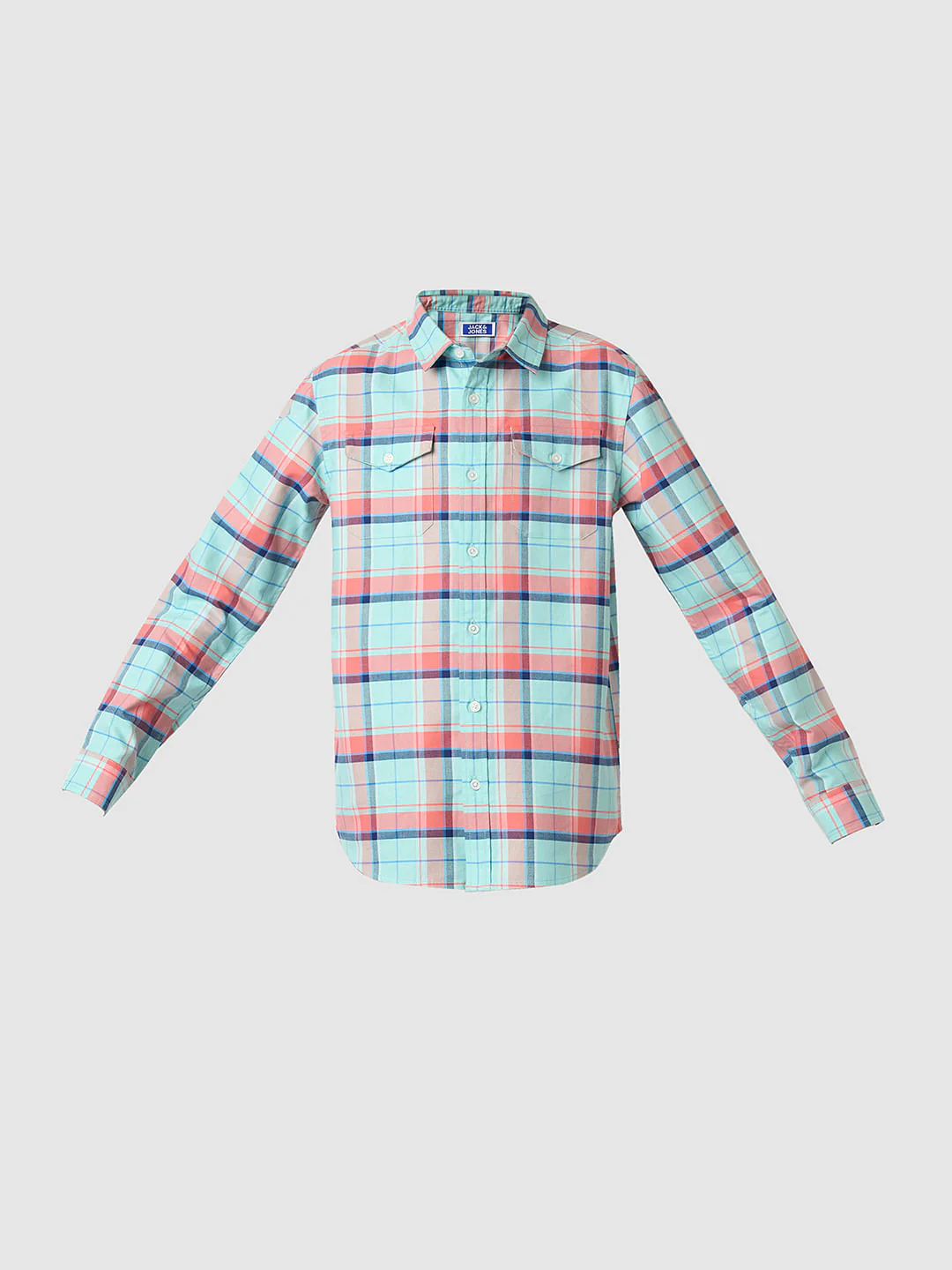 Boys Blue Check Full Sleeves Shirt - Image 7