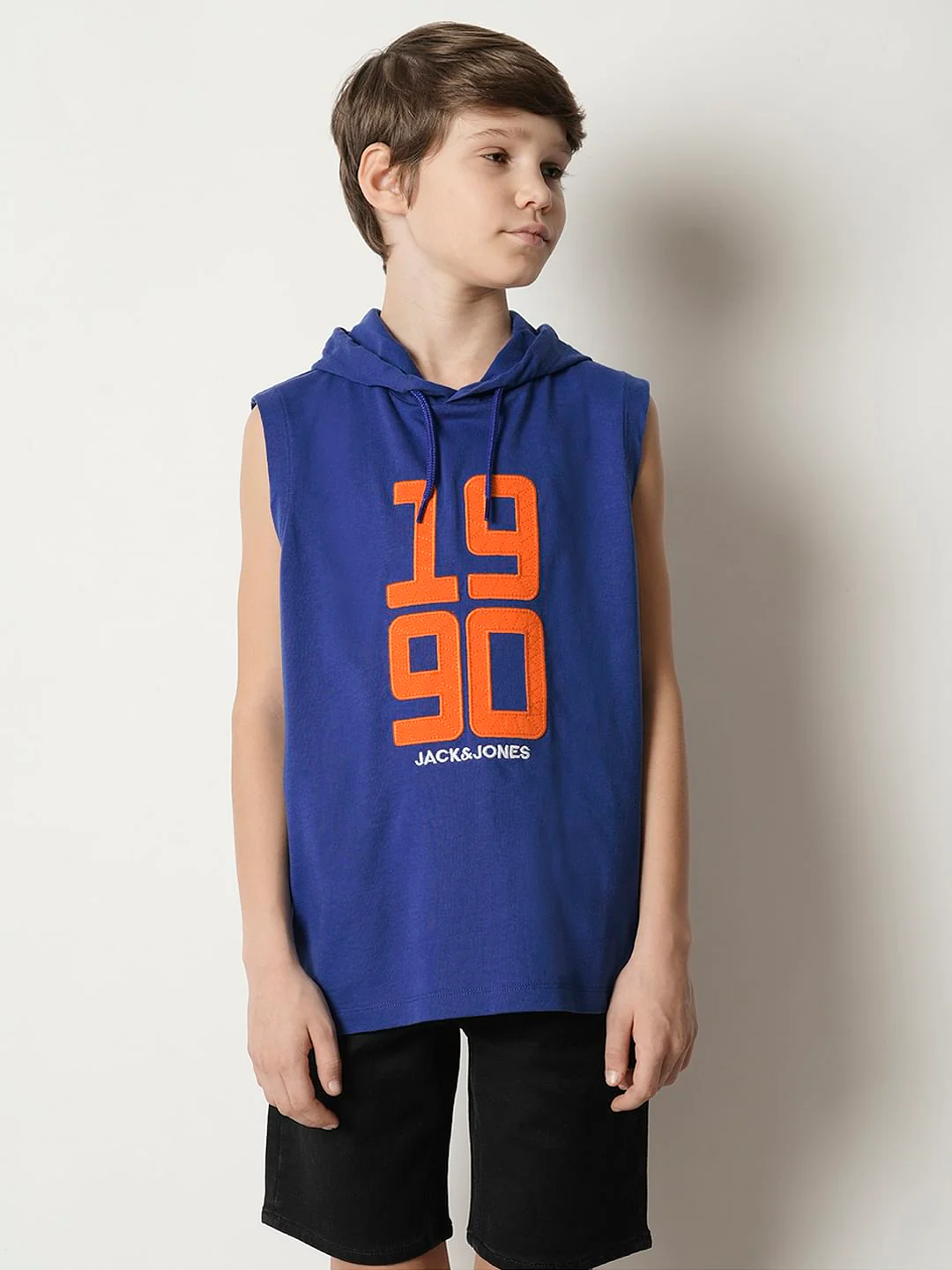 Boys Blue Hooded T-shirt - Image 2