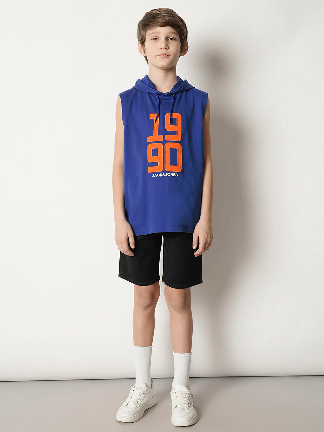 Boys Blue Hooded T-shirt - Image 5