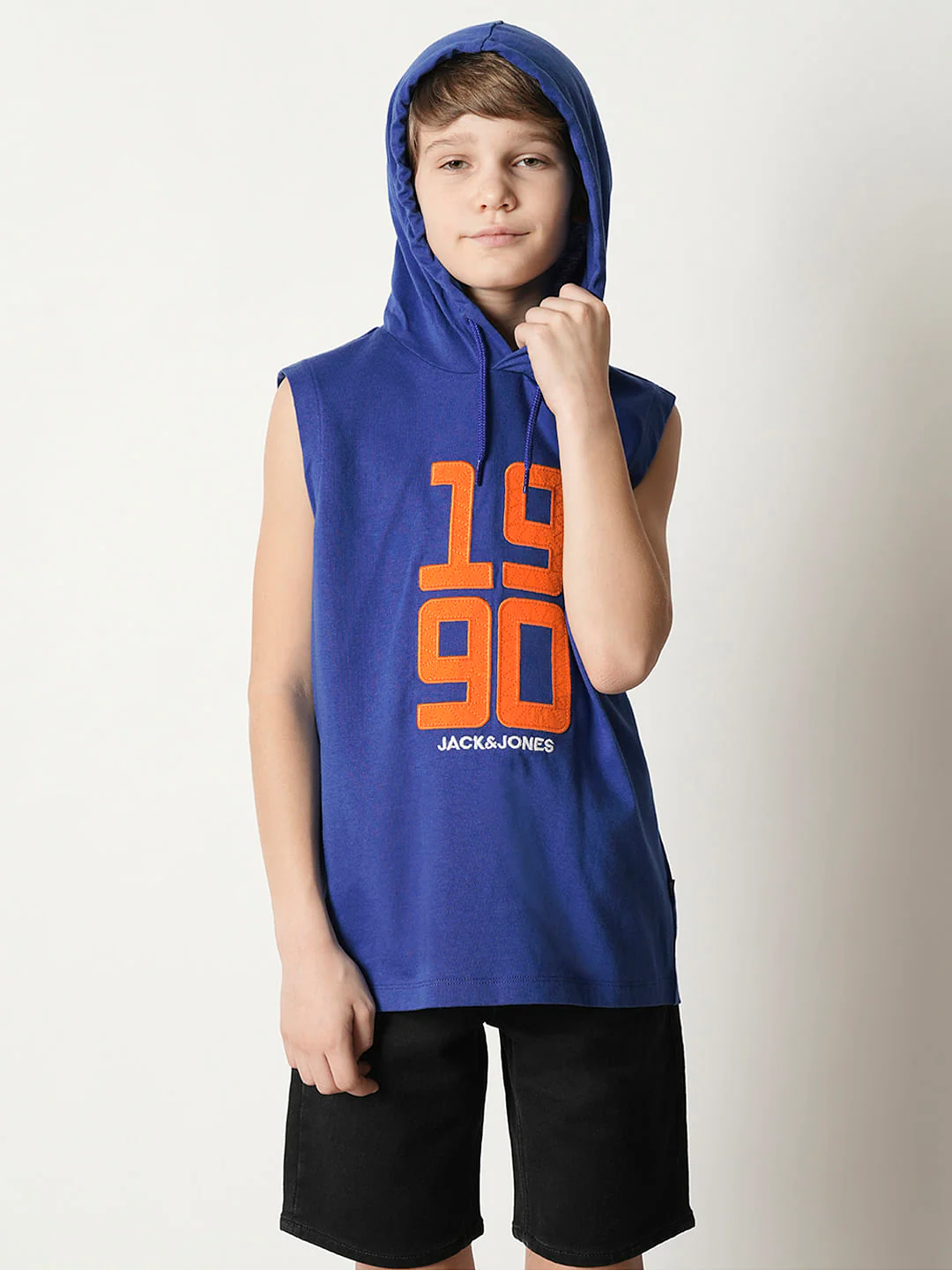 Boys Blue Hooded T-shirt - Image 8