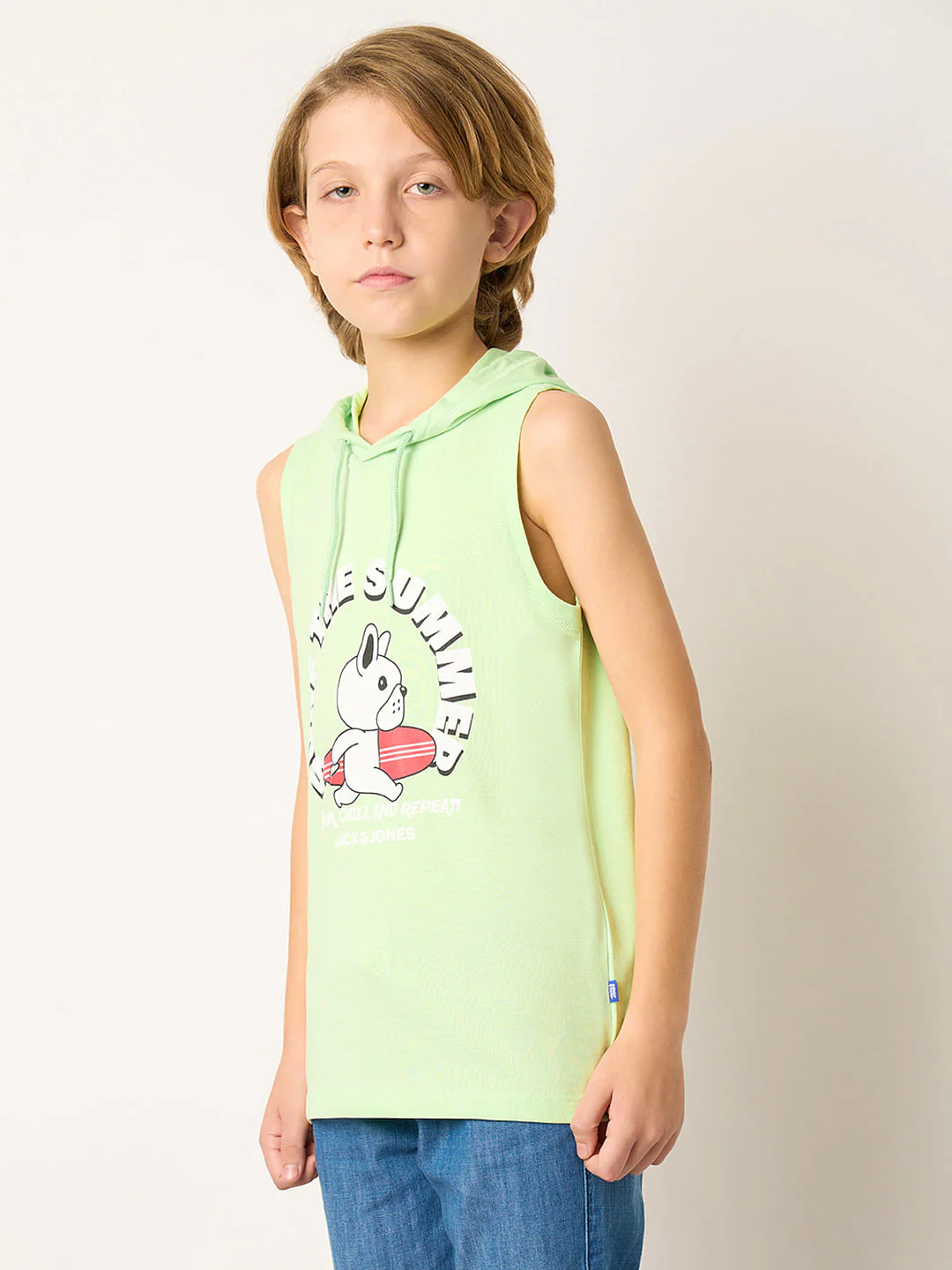 Boys Green Hooded T-shirt - Image 3