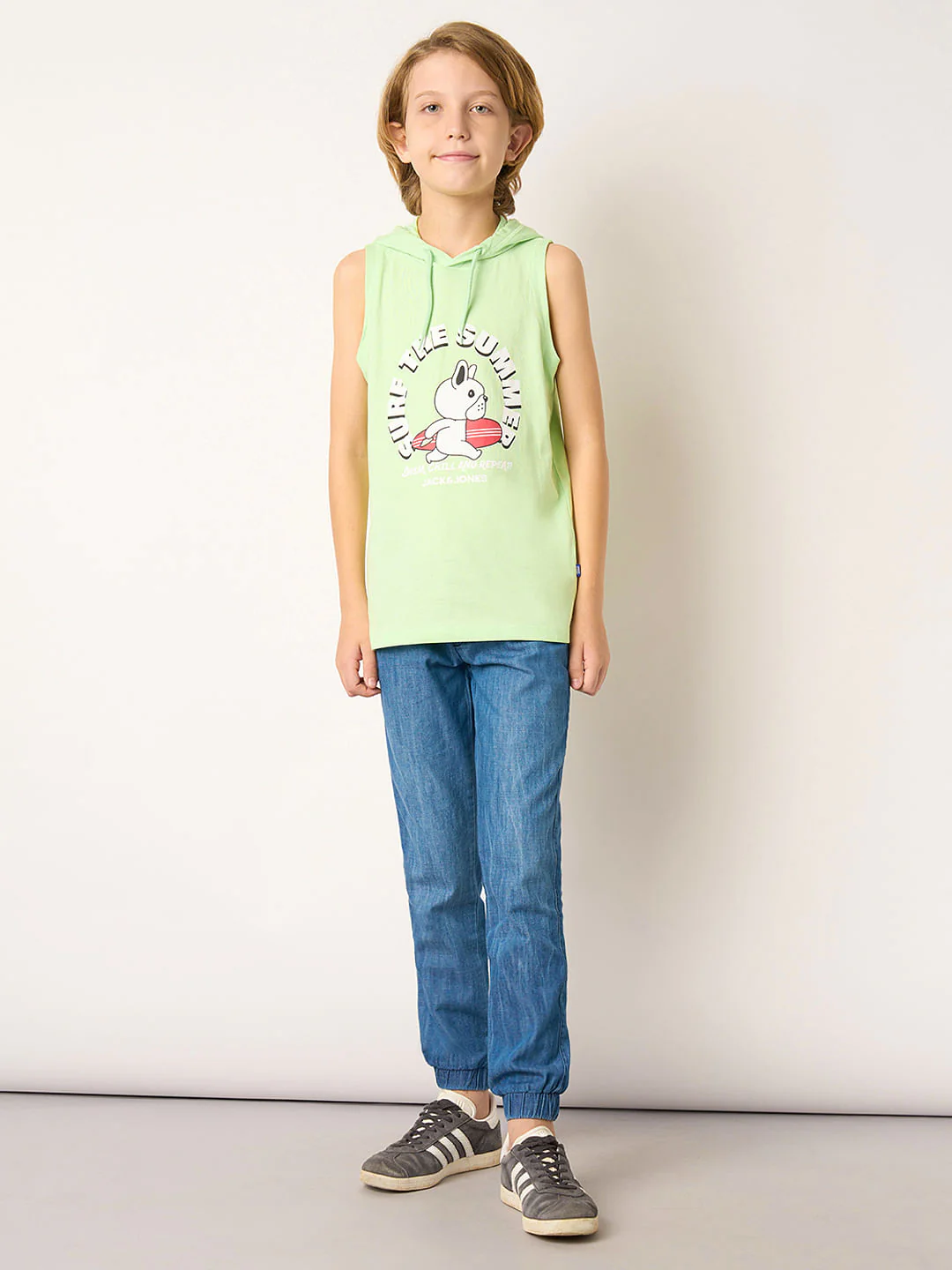 Boys Green Hooded T-shirt - Image 5