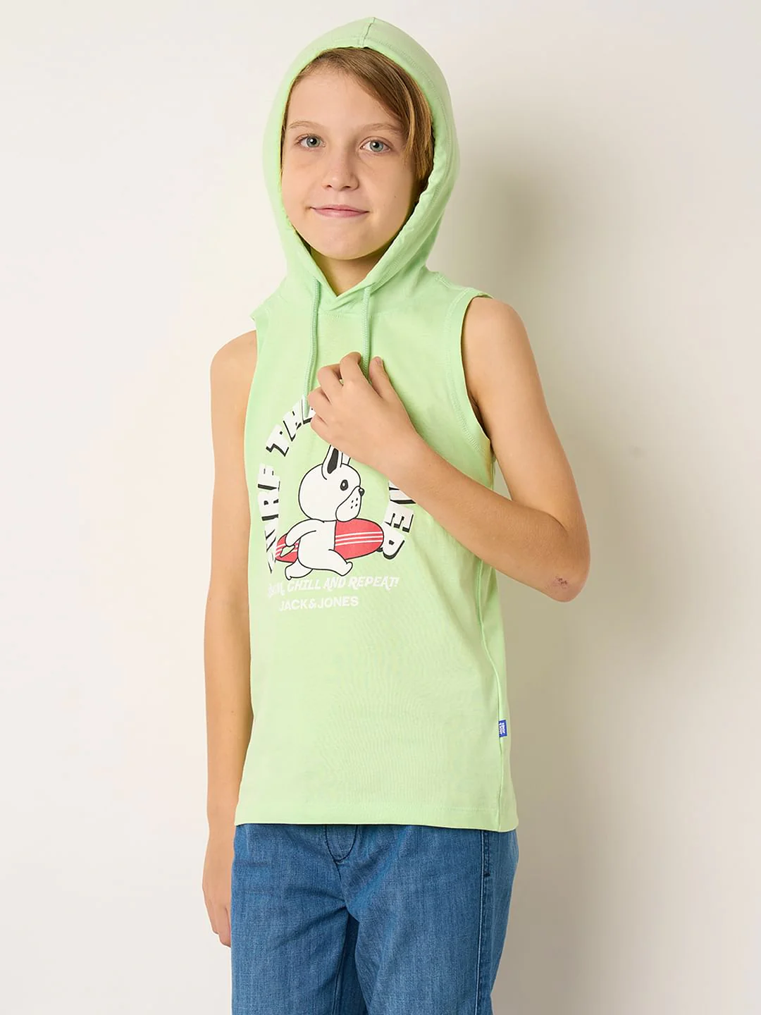 Boys Green Hooded T-shirt - Image 8