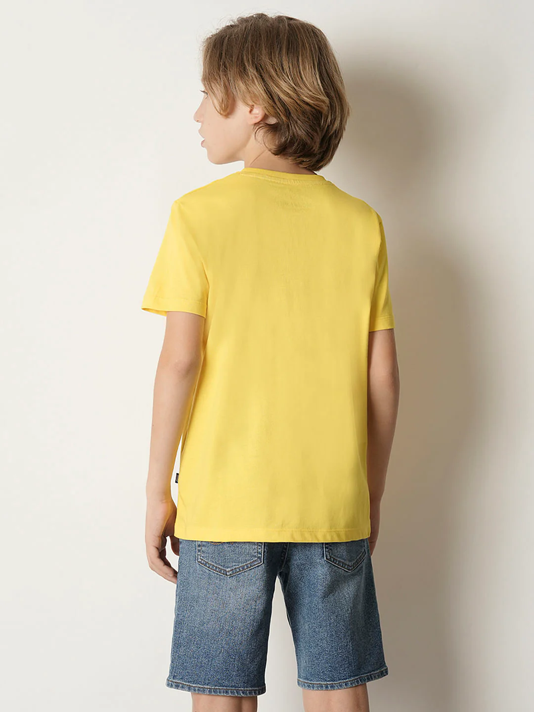 Boys Yellow Graphic Print T-shirt - Image 4
