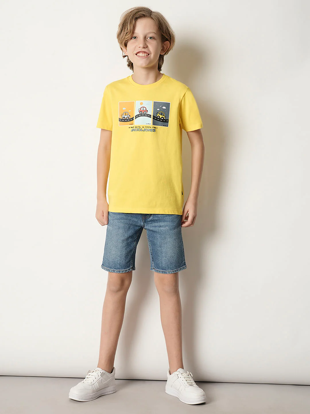 Boys Yellow Graphic Print T-shirt - Image 5