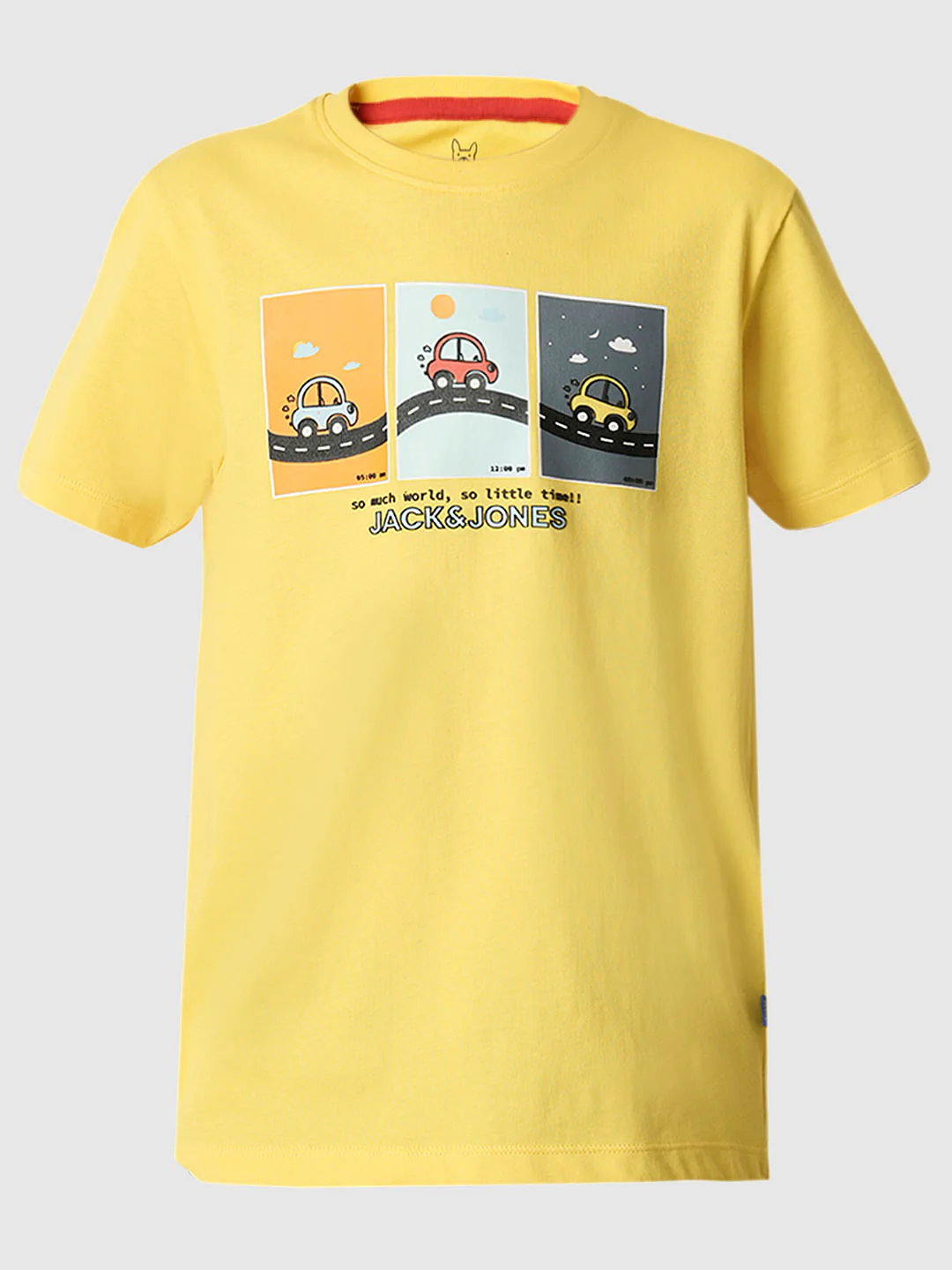 Boys Yellow Graphic Print T-shirt - Image 7