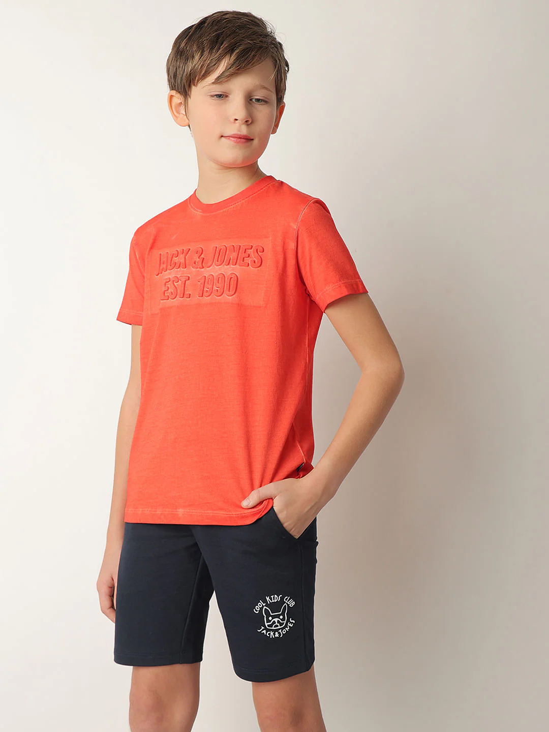 Boys Red Logo Print T-shirt - Image 3