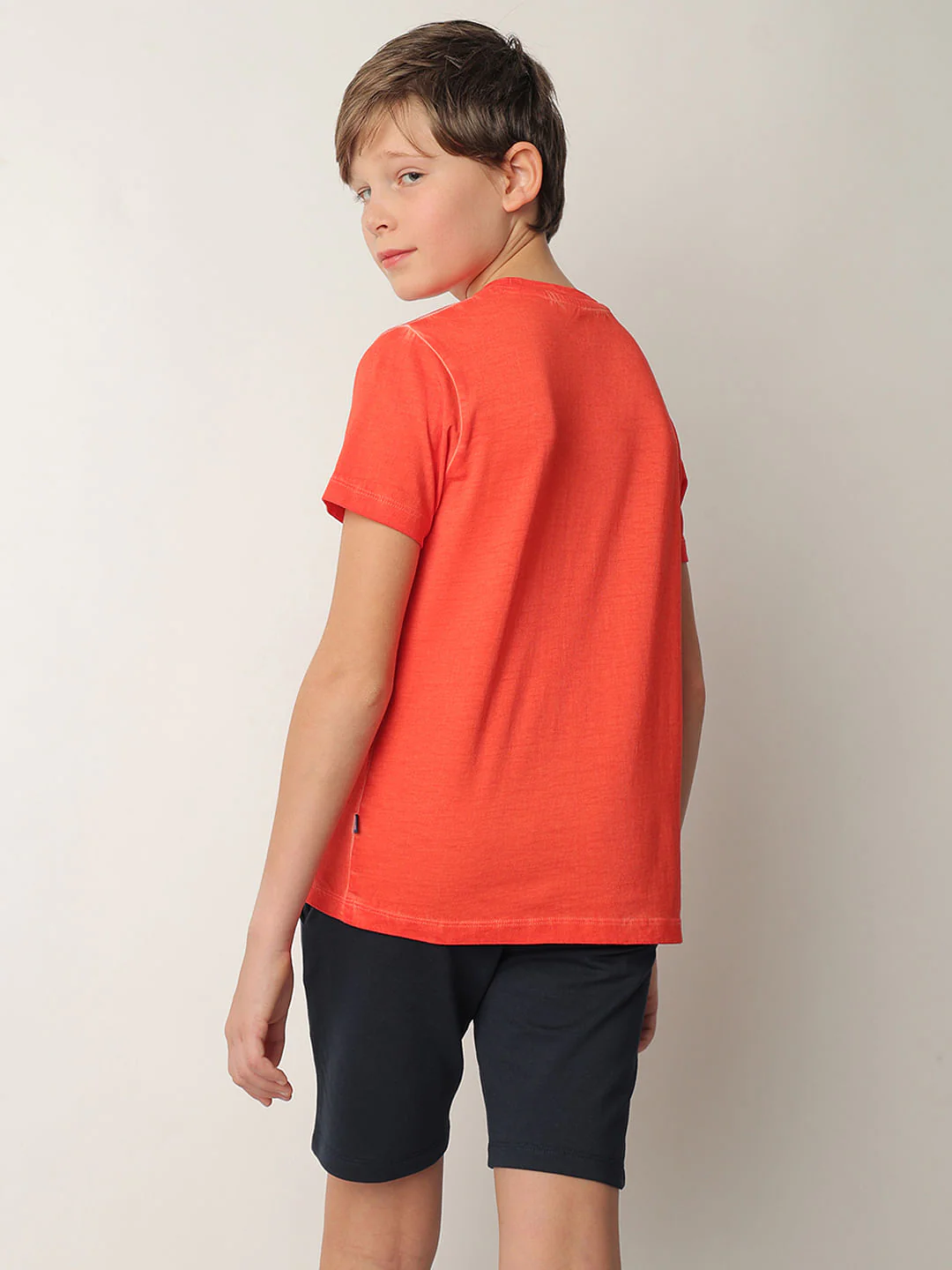 Boys Red Logo Print T-shirt - Image 4