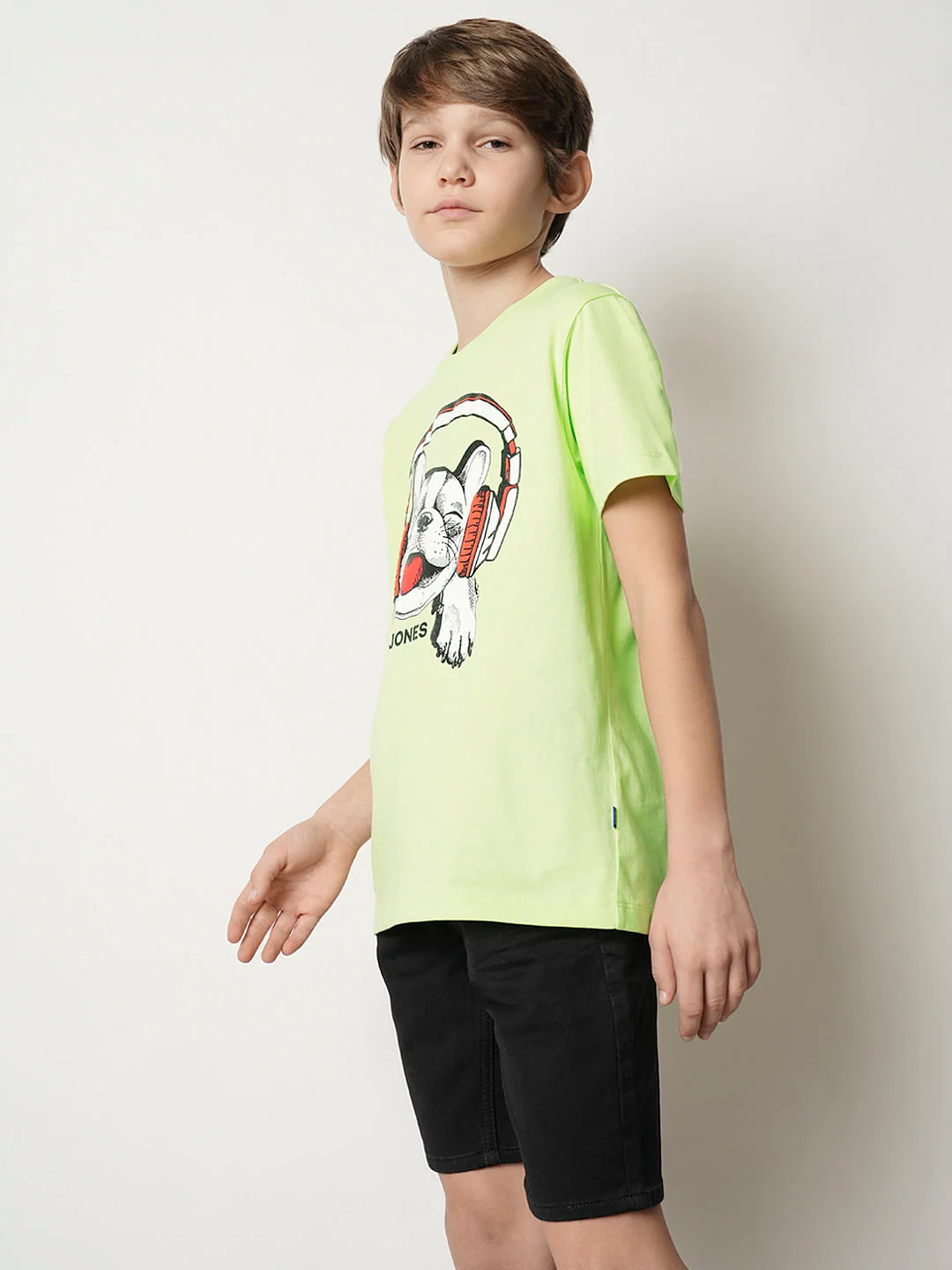 Boys Green Graphic Print Crew Neck T-shirt - Image 3