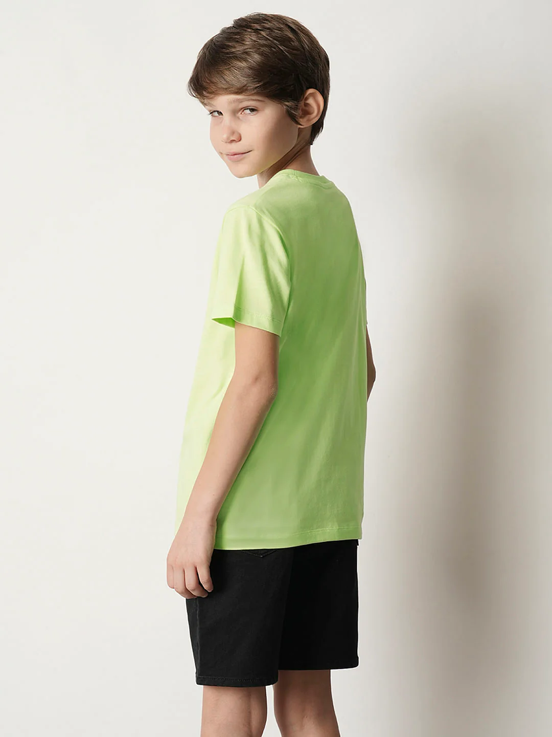 Boys Green Graphic Print Crew Neck T-shirt - Image 4