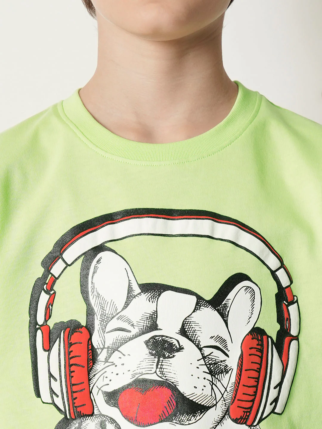 Boys Green Graphic Print Crew Neck T-shirt - Image 6