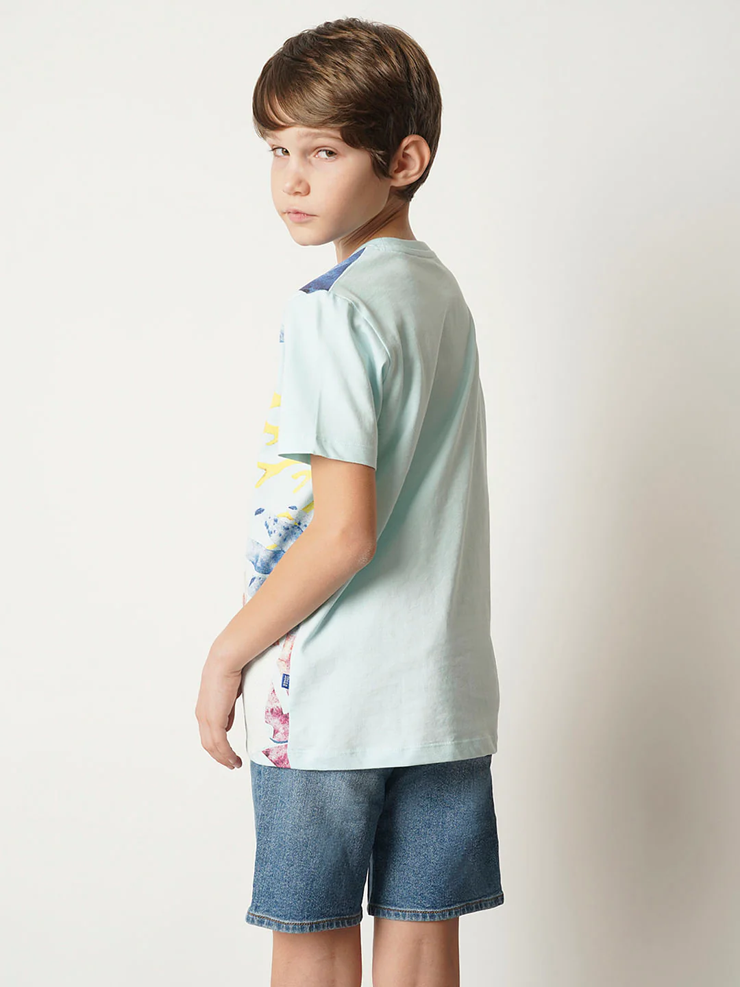 Boys Blue Underwater Print T-shirt - Image 4