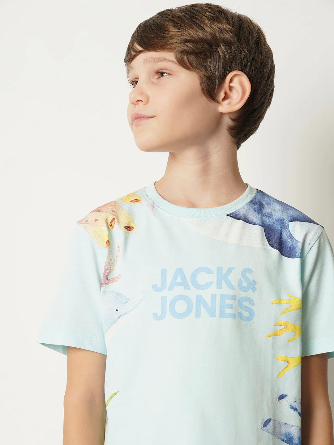 Boys Blue Underwater Print T-shirt - Image 6