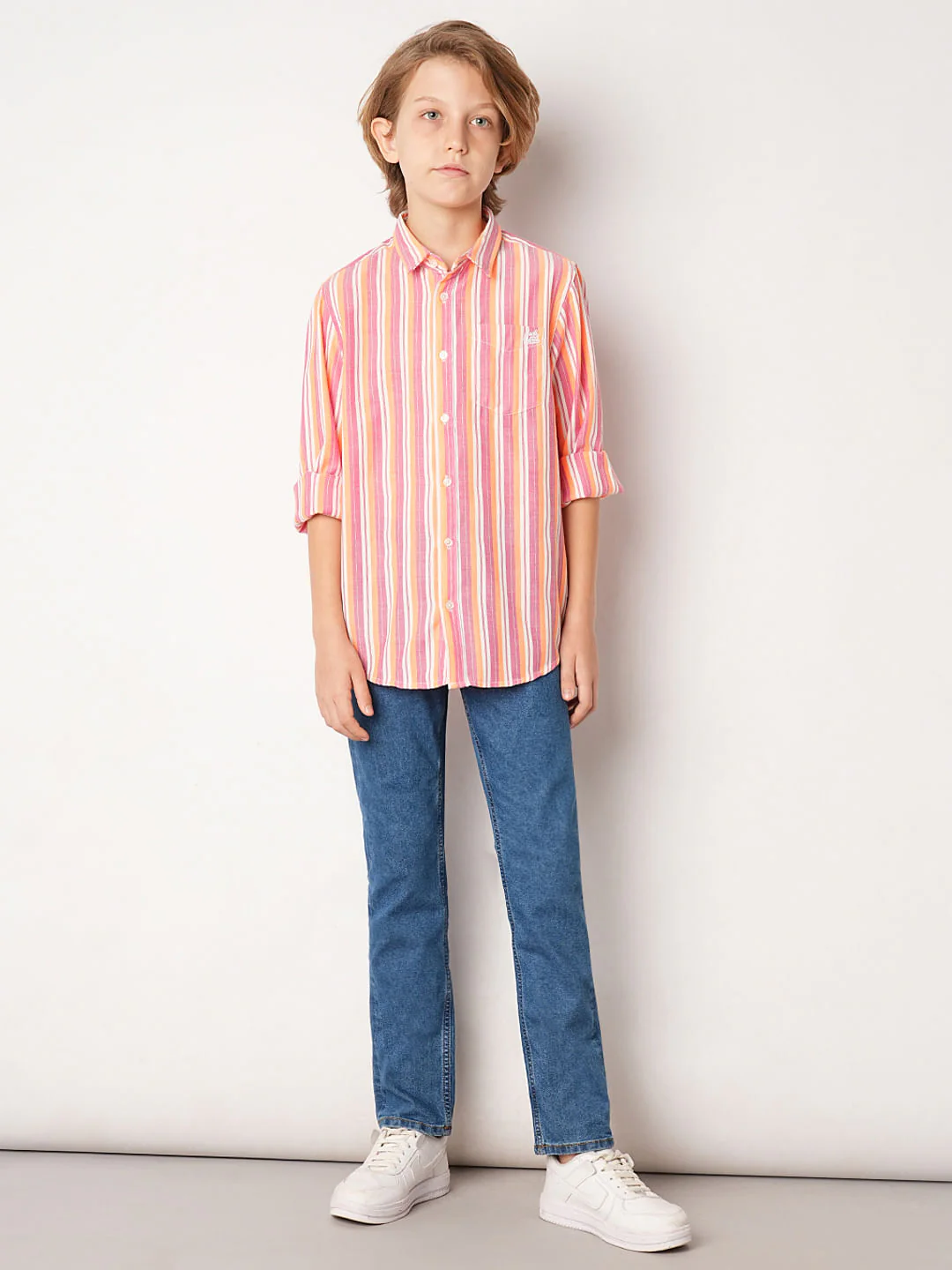 Blue Washed Regular Fit Jeans - Image 5