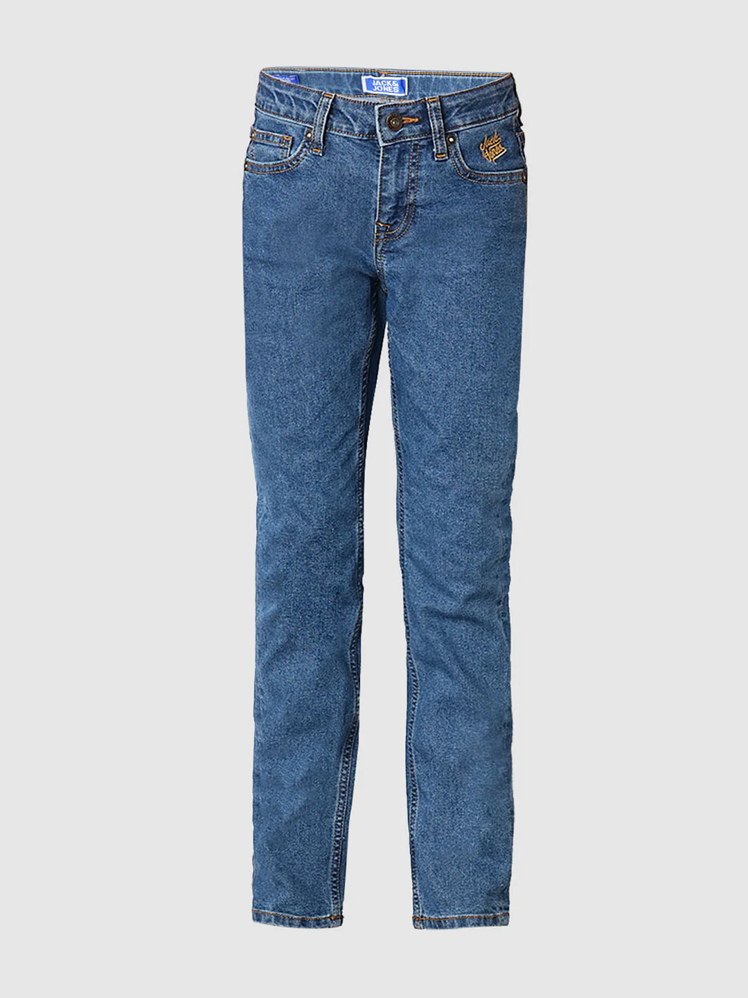Blue Washed Regular Fit Jeans - Image 7