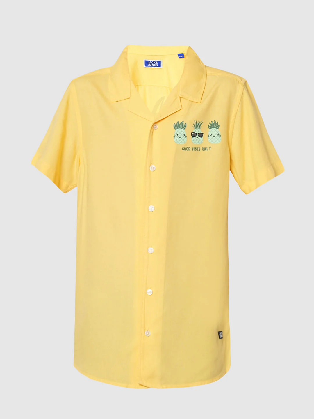 Boys Yellow Pineapple Print Shirt - Image 7