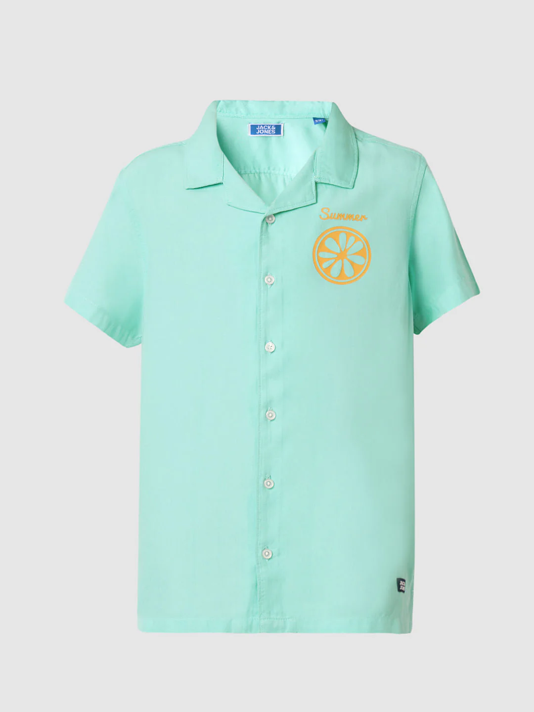 Boys Blue Travel Stamp Short Sleeves Shirt - Image 7