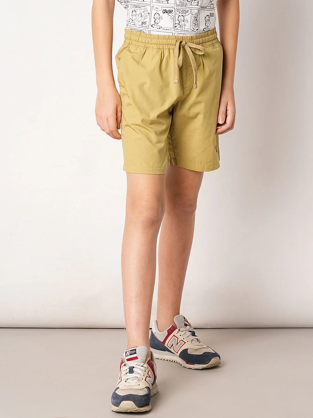Green Cotton Shorts - Image 2