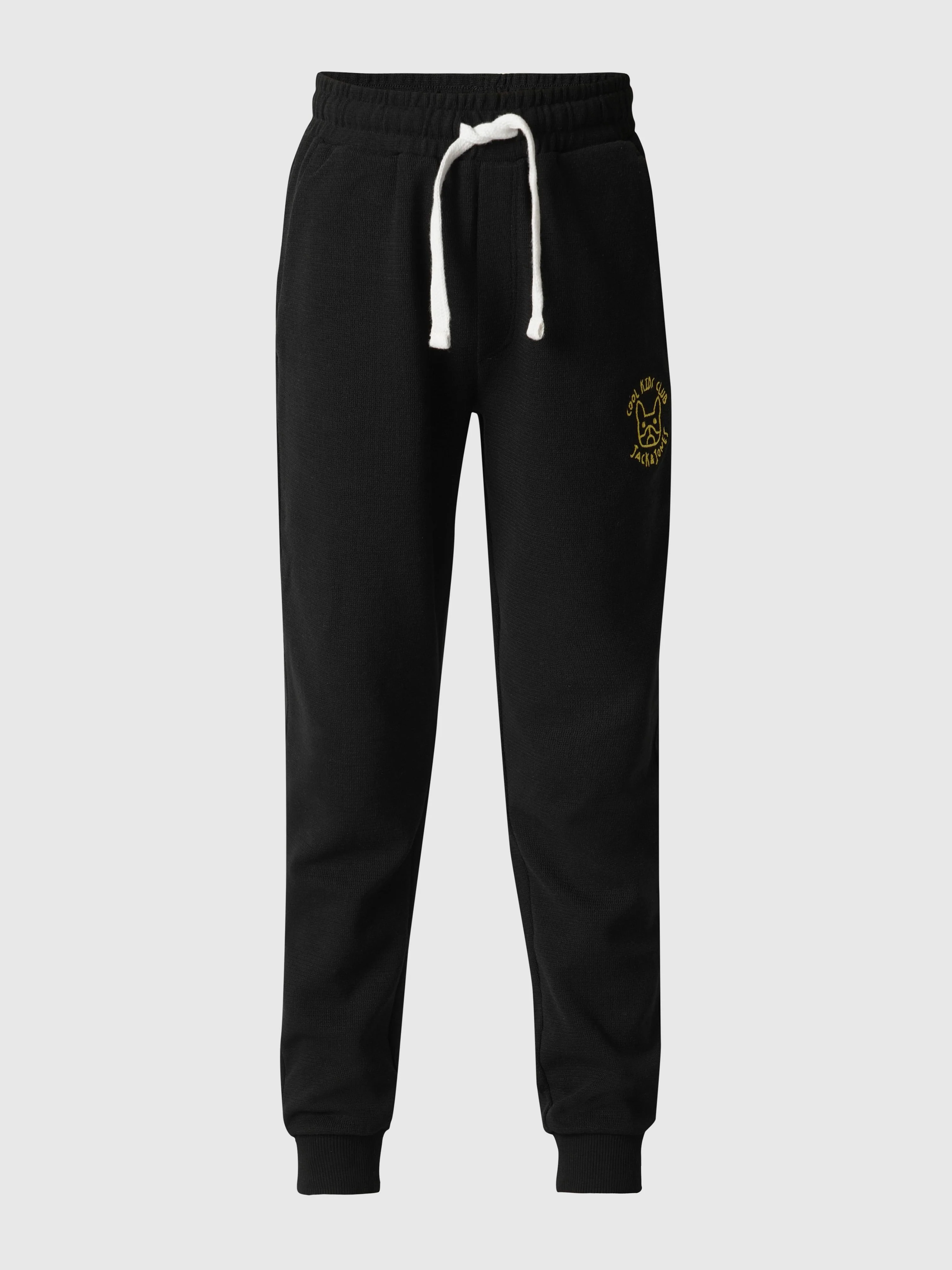 Boys Black Cotton Sweatpants - Image 7