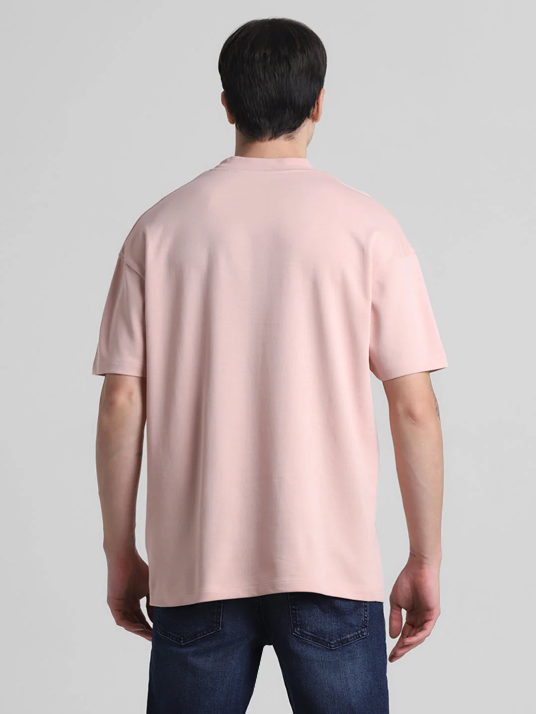 Pink Boxy Fit Crew Neck T-shirt - Image 9