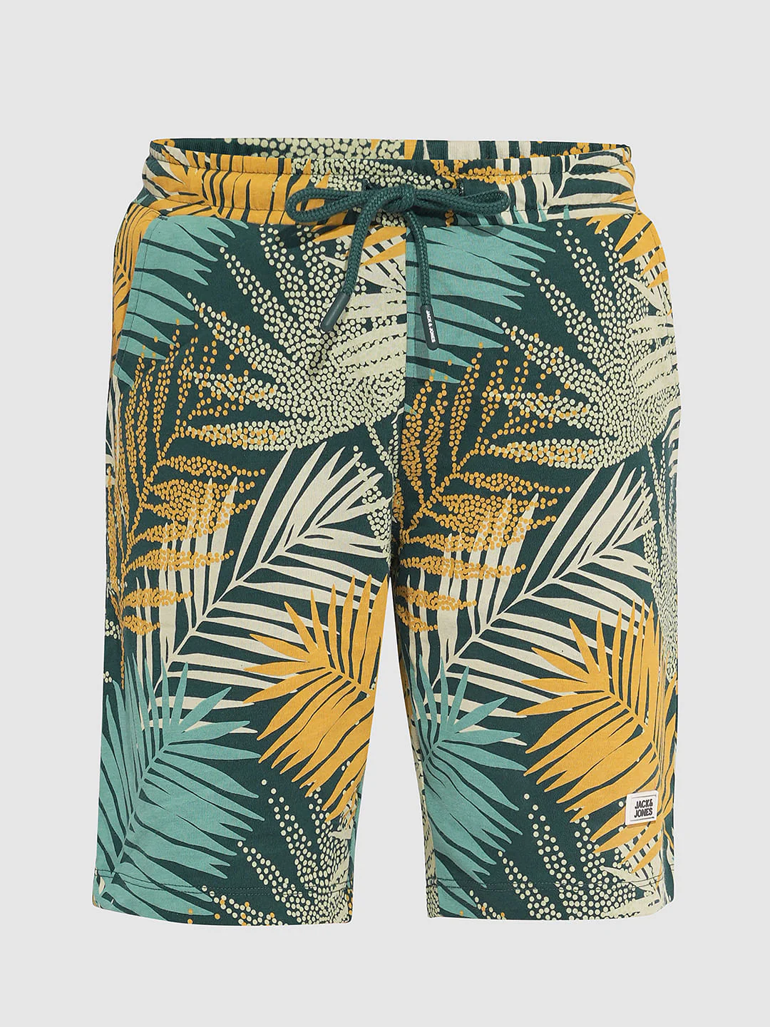 Boys Green Tropical Print Co-ord Set Shorts - Image 7