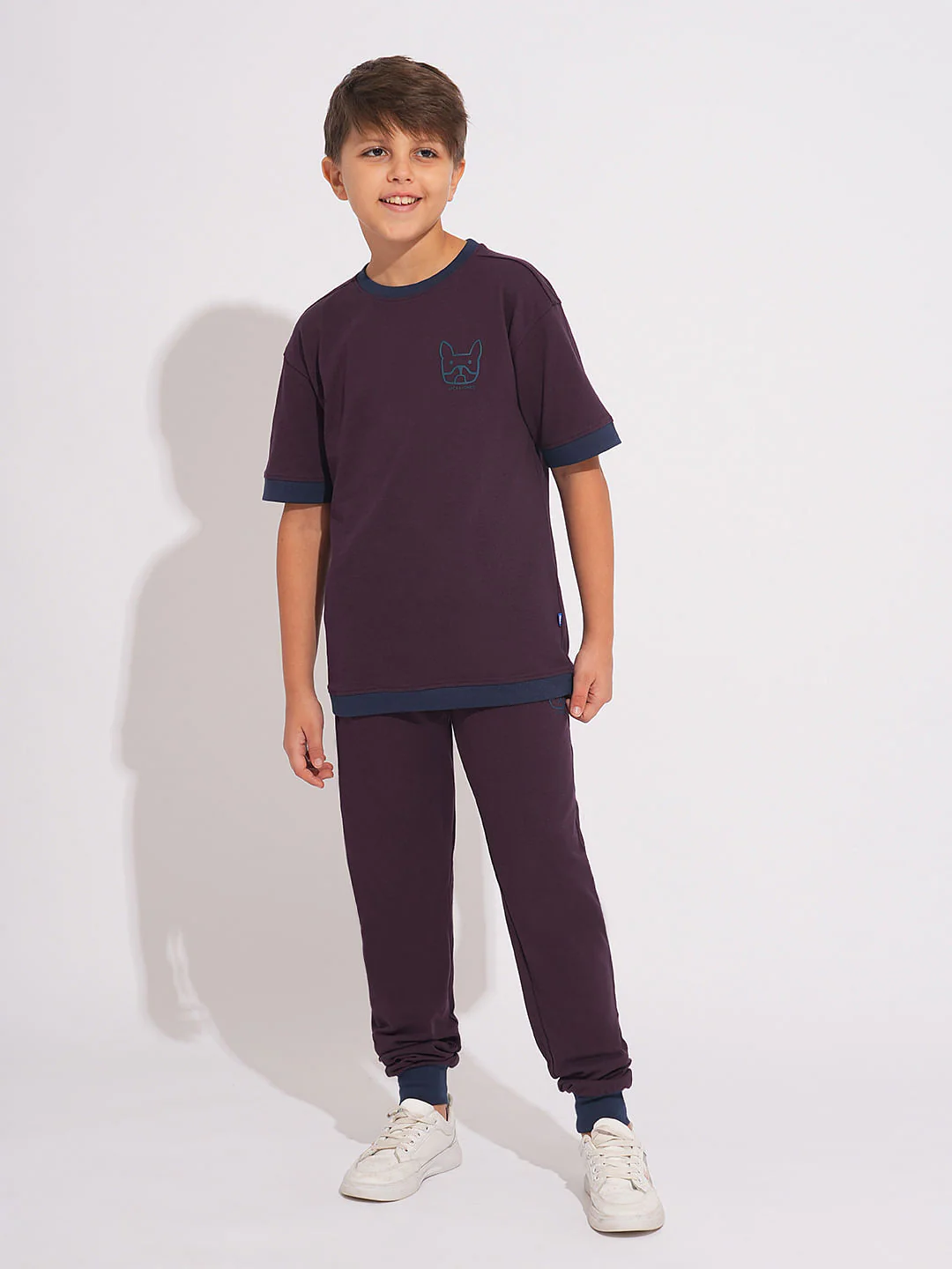 Boys Purple Co-ord Set Sweatpants - Image 5